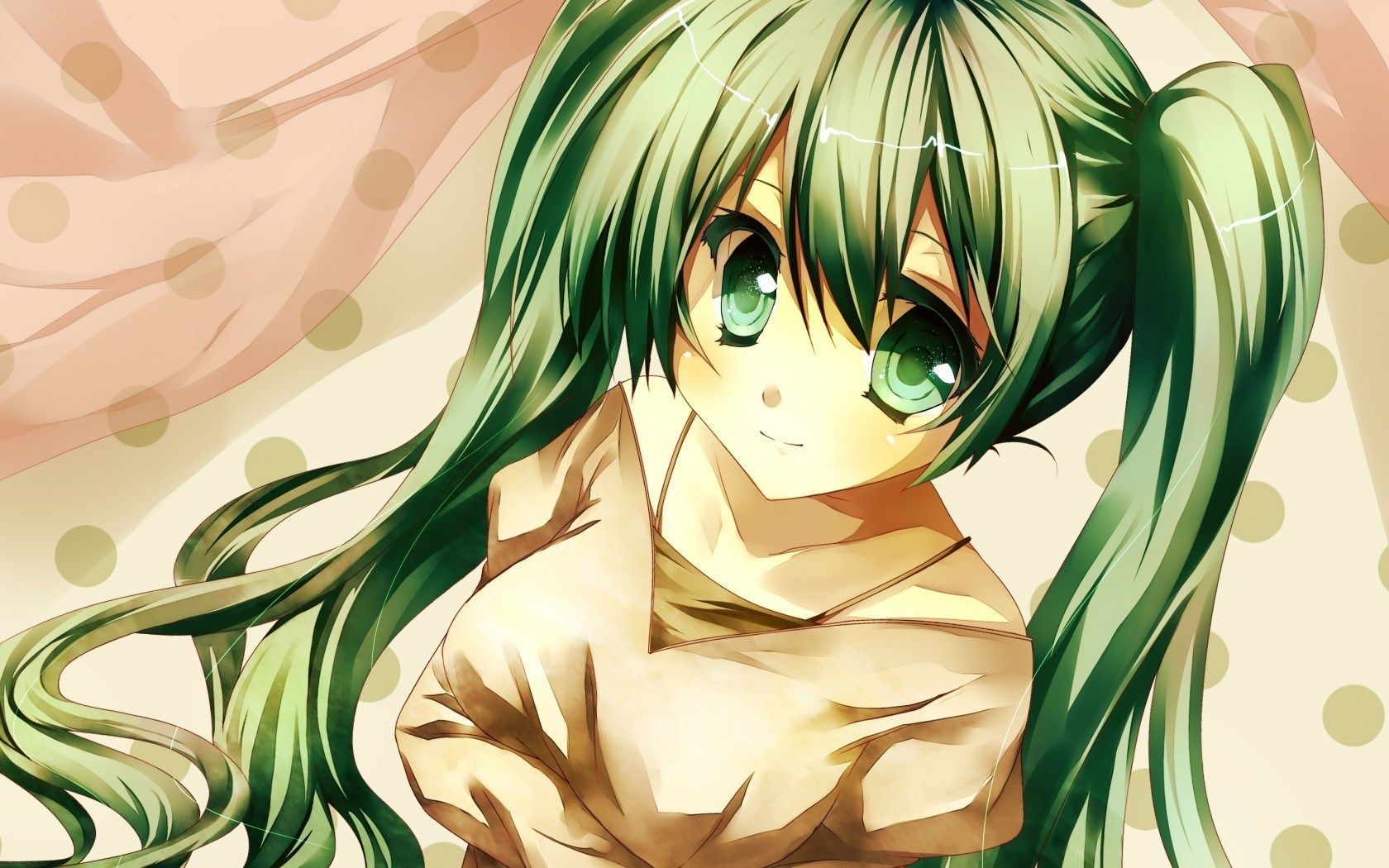 CC, pretty, green, girl, anime, HD wallpaper