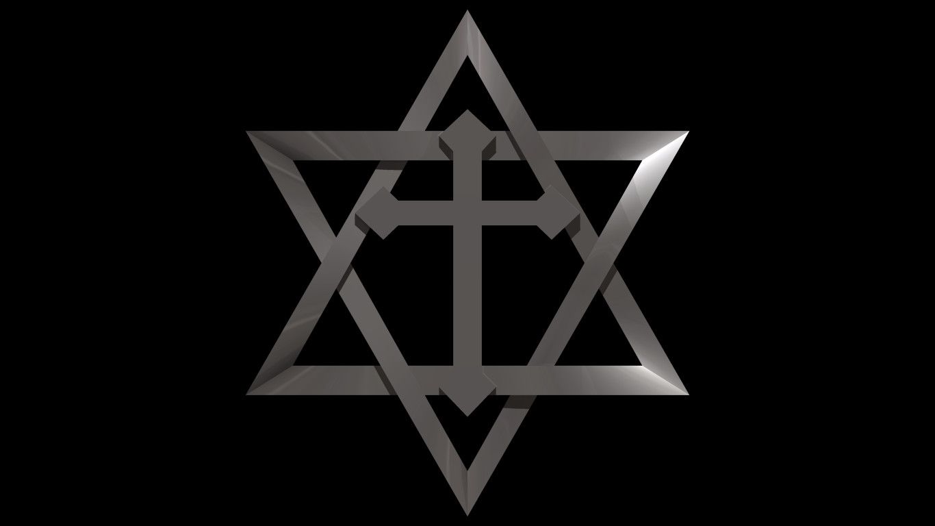 Free download Star Of David With Cross Silver