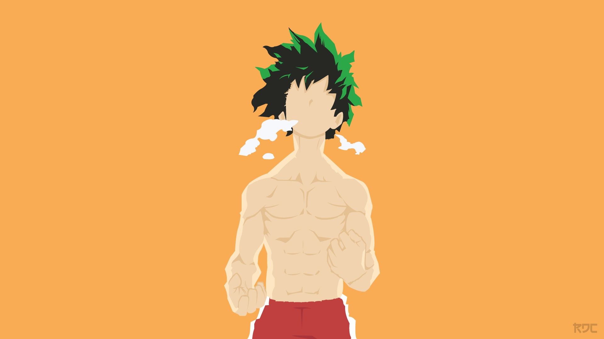 Desktop Wallpaper Izuku Midoriya, Boku No Hero Academia, Minimal, Anime Boy, HD Image, Picture, Background, Qru3lx