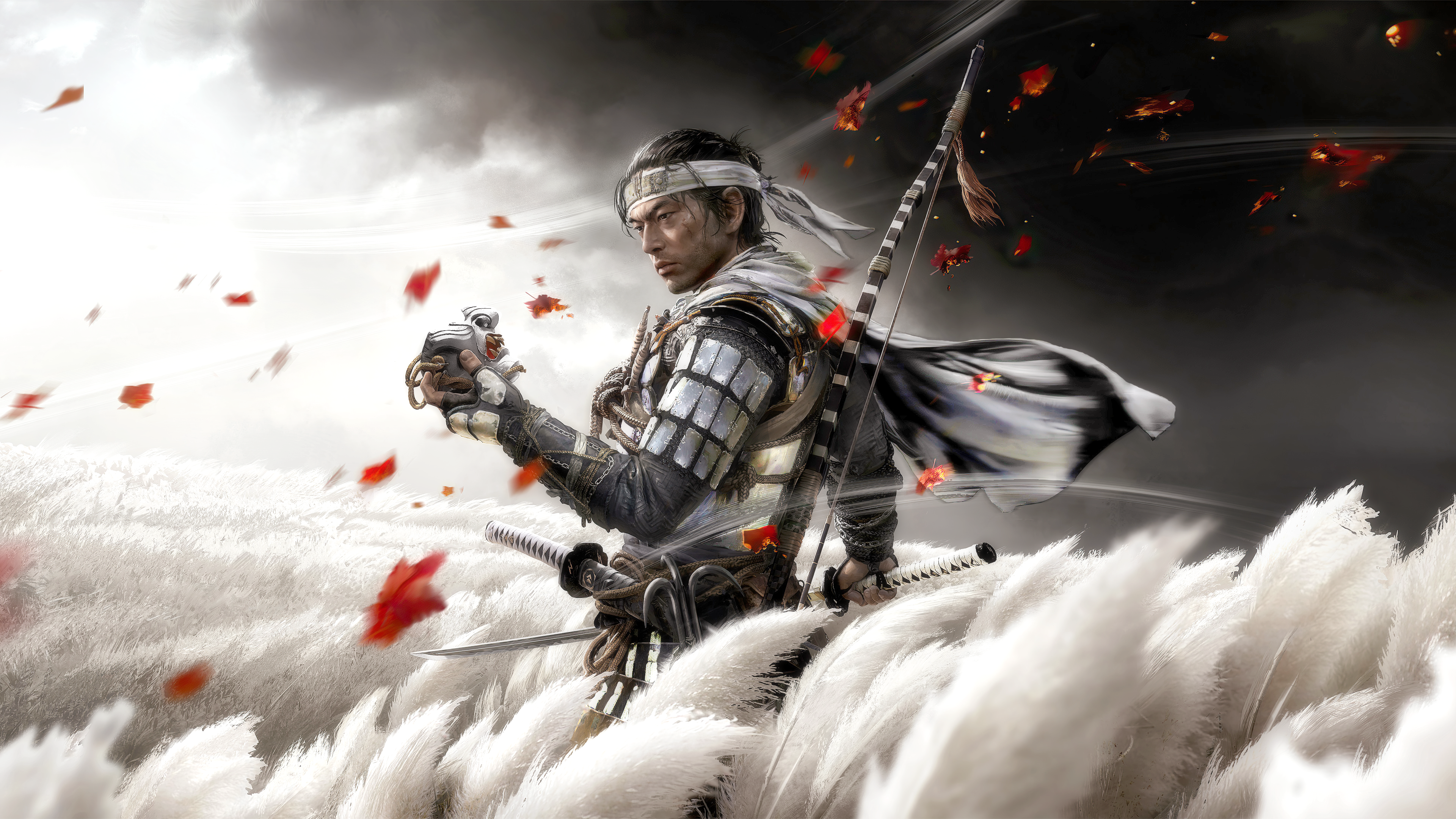 The Ghost Of Tsushima White Ghost Wallpaper By Nootherlike