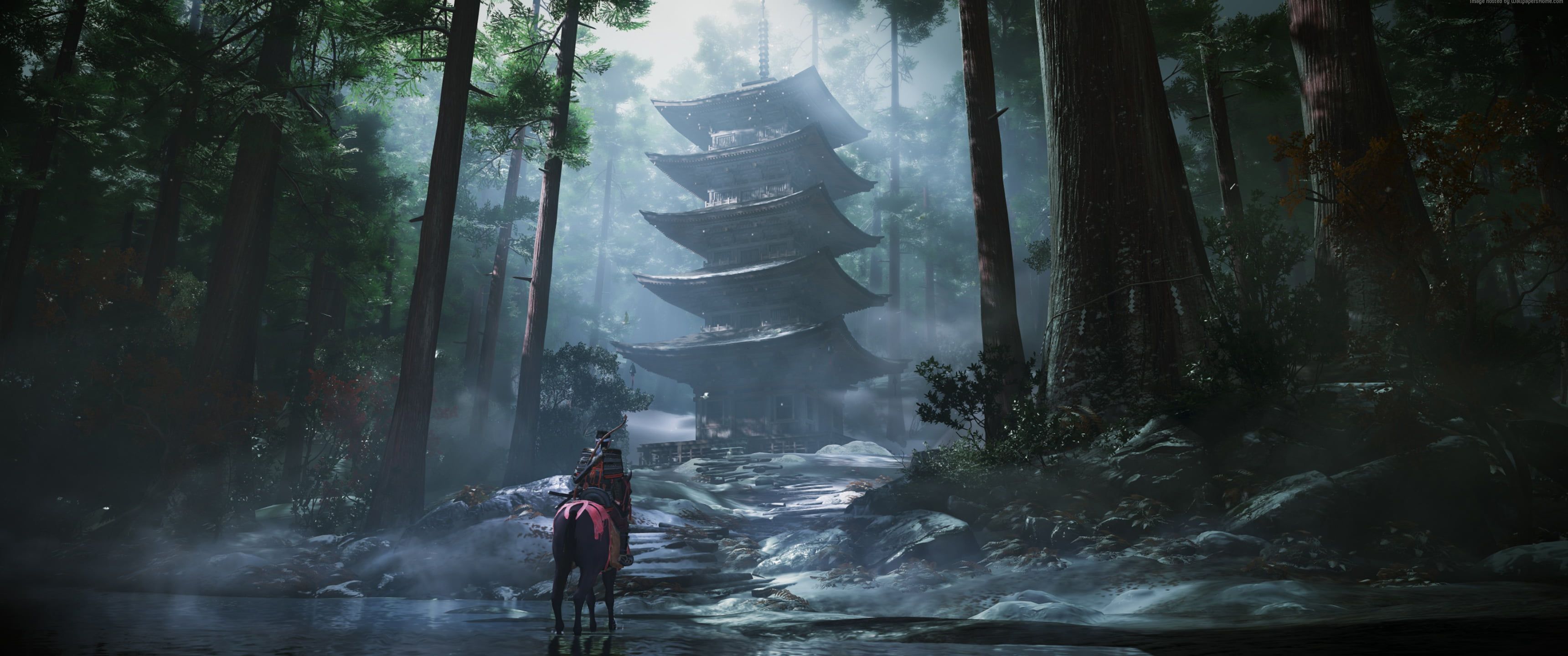 Video Games Video Game Art #tower #horse #samurai Ghost Of Tsushima # Ultrawide #ultra Wide K #wallpaper #hdwallpaper #des. Ghost Of Tsushima, Game Art, Tsushima