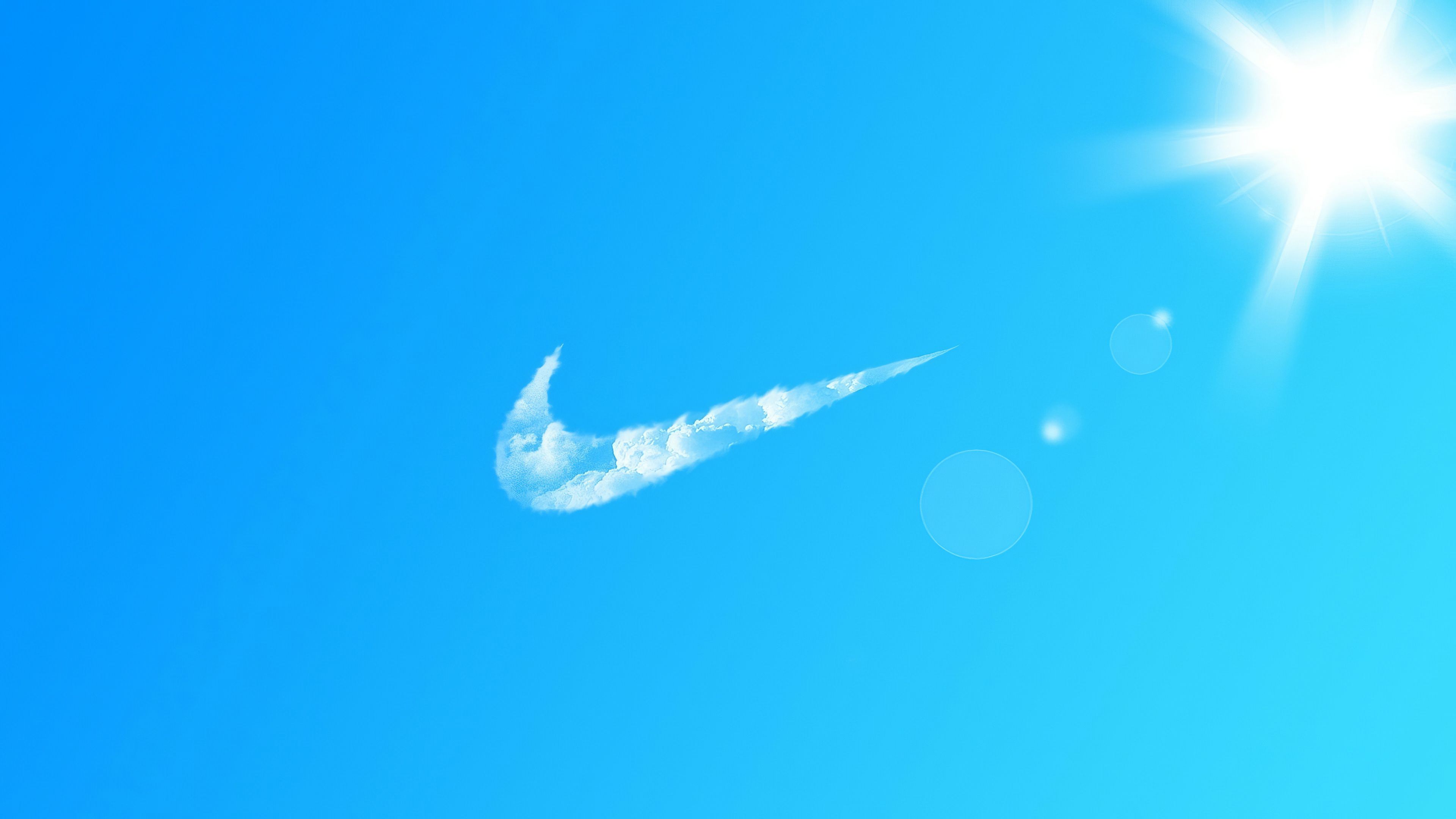 Nike Logo In Clouds 4k, HD Logo, 4k Wallpaper, Image