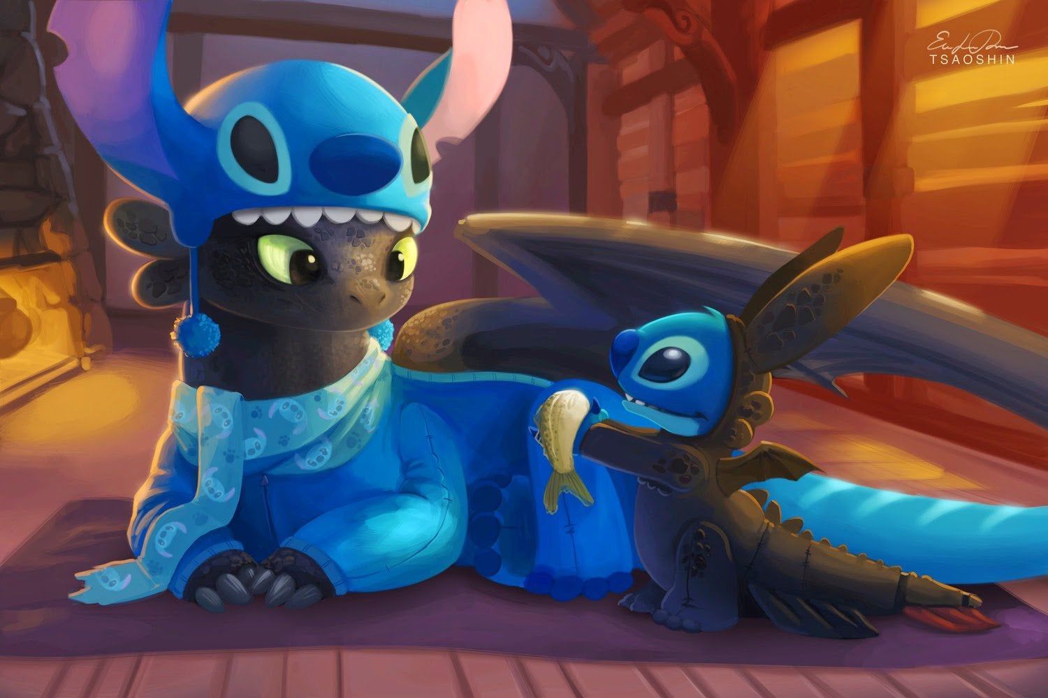 Toothless and Stitch Wallpaper Free Toothless and Stitch Background