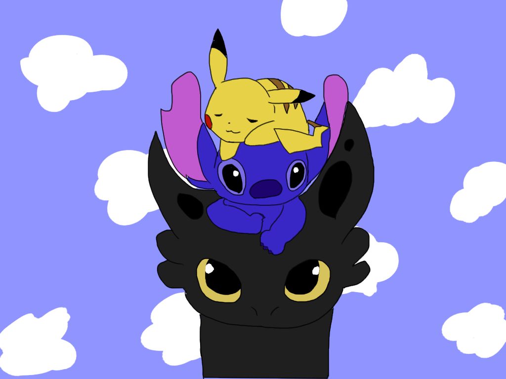 Toothless And Pikachu Wallpaper