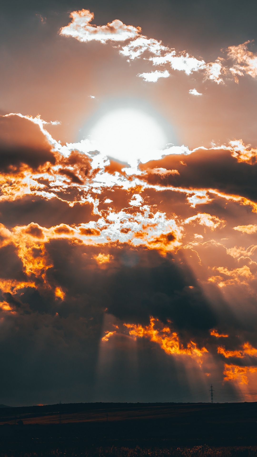 Clouds Sun Sunset Wallpaper - [1080x1920]