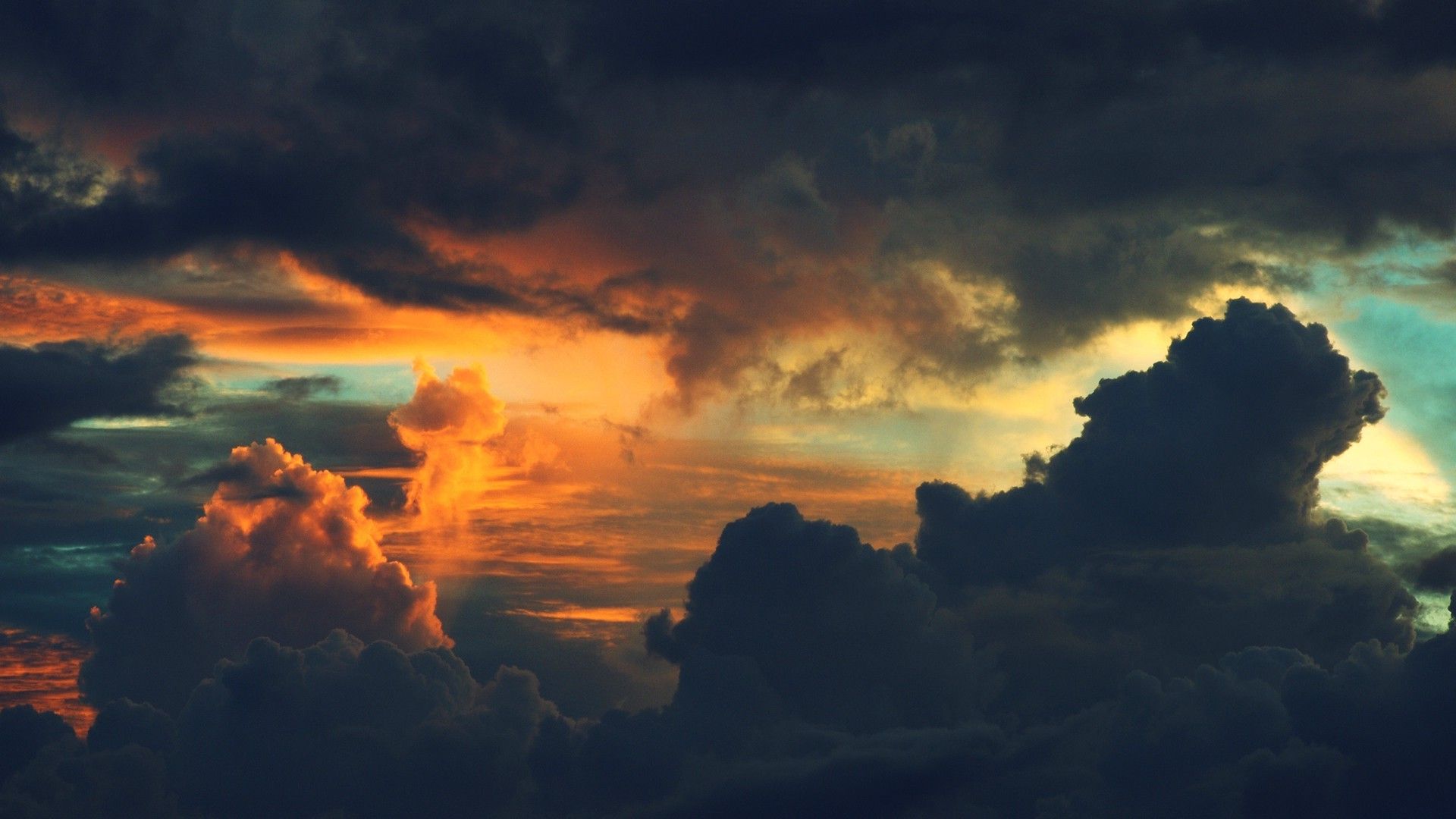 sunset clouds background hd