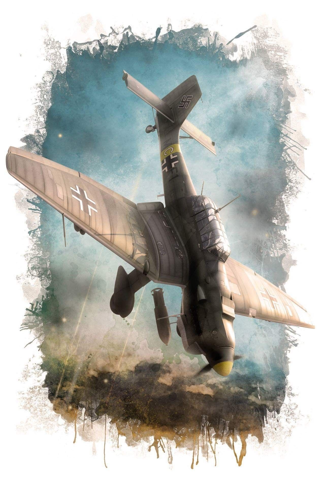 Junkers Ju 87 Stuka. Aircraft Art, Military Wallpaper, Aviation Art