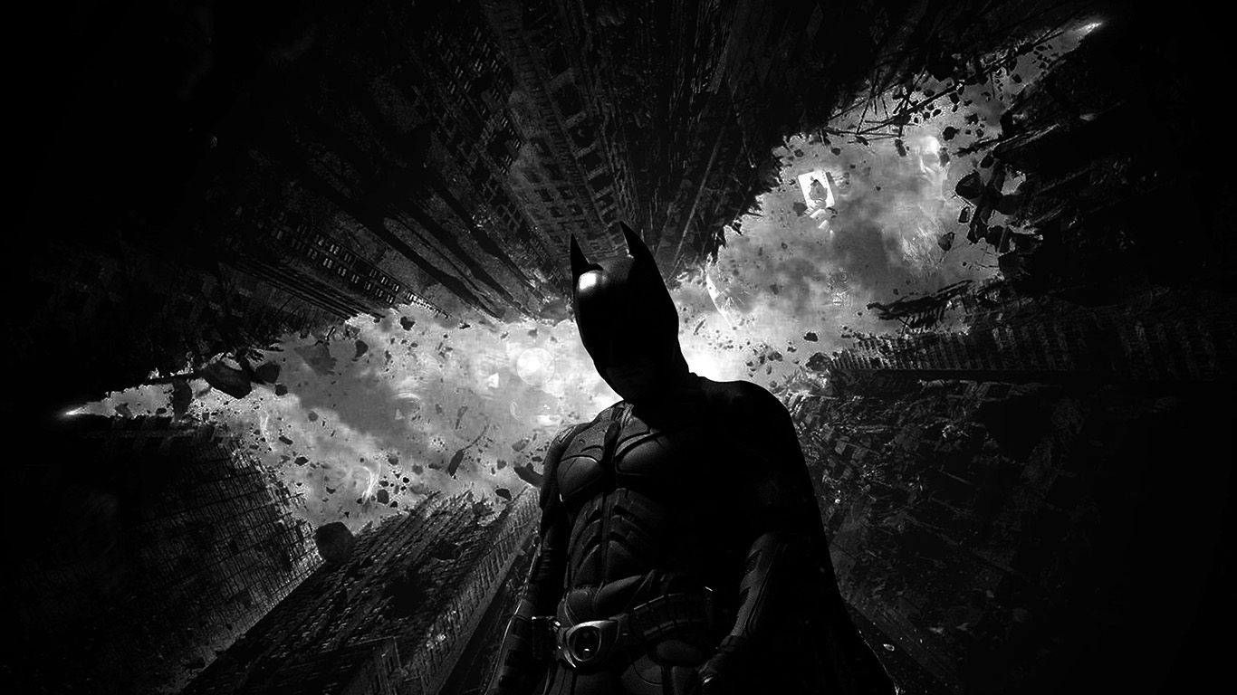 Batman Dark Bw Hero Art Wallpaper