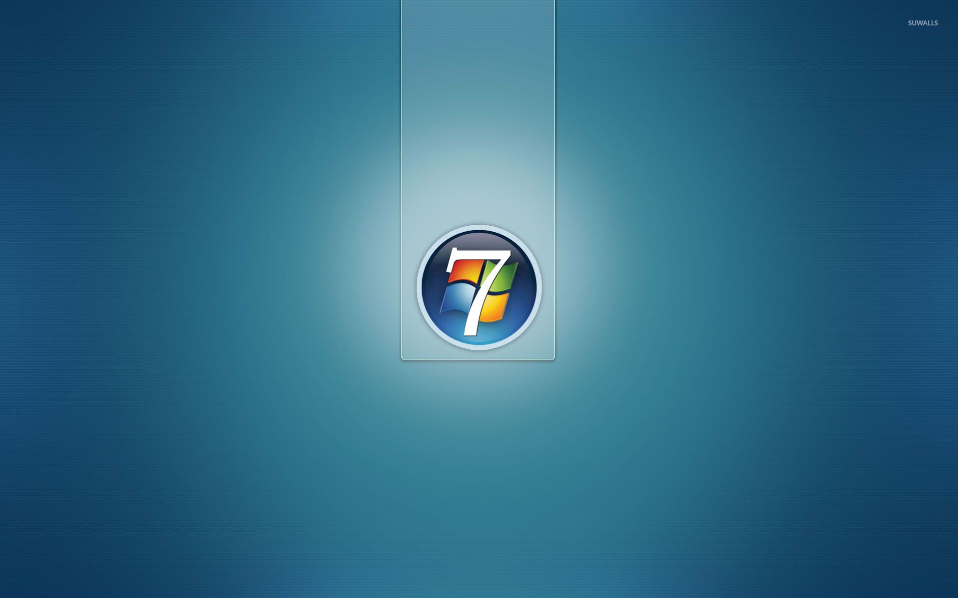 Light Windows 7 logo in a circle wallpaper wallpaper