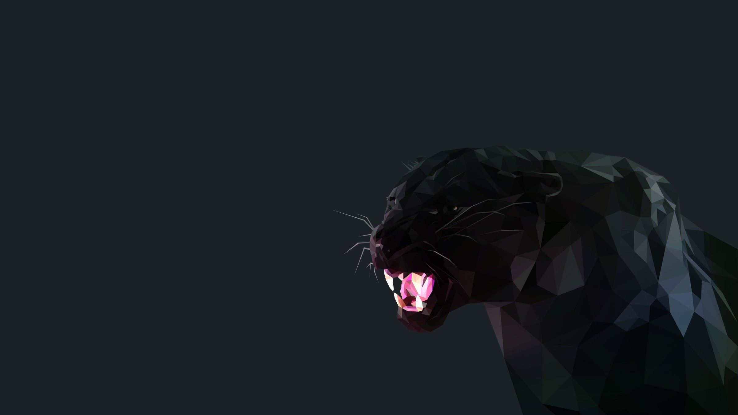 D, #Wolf, #CGI, #Low poly, #Panther HD Wallpaper