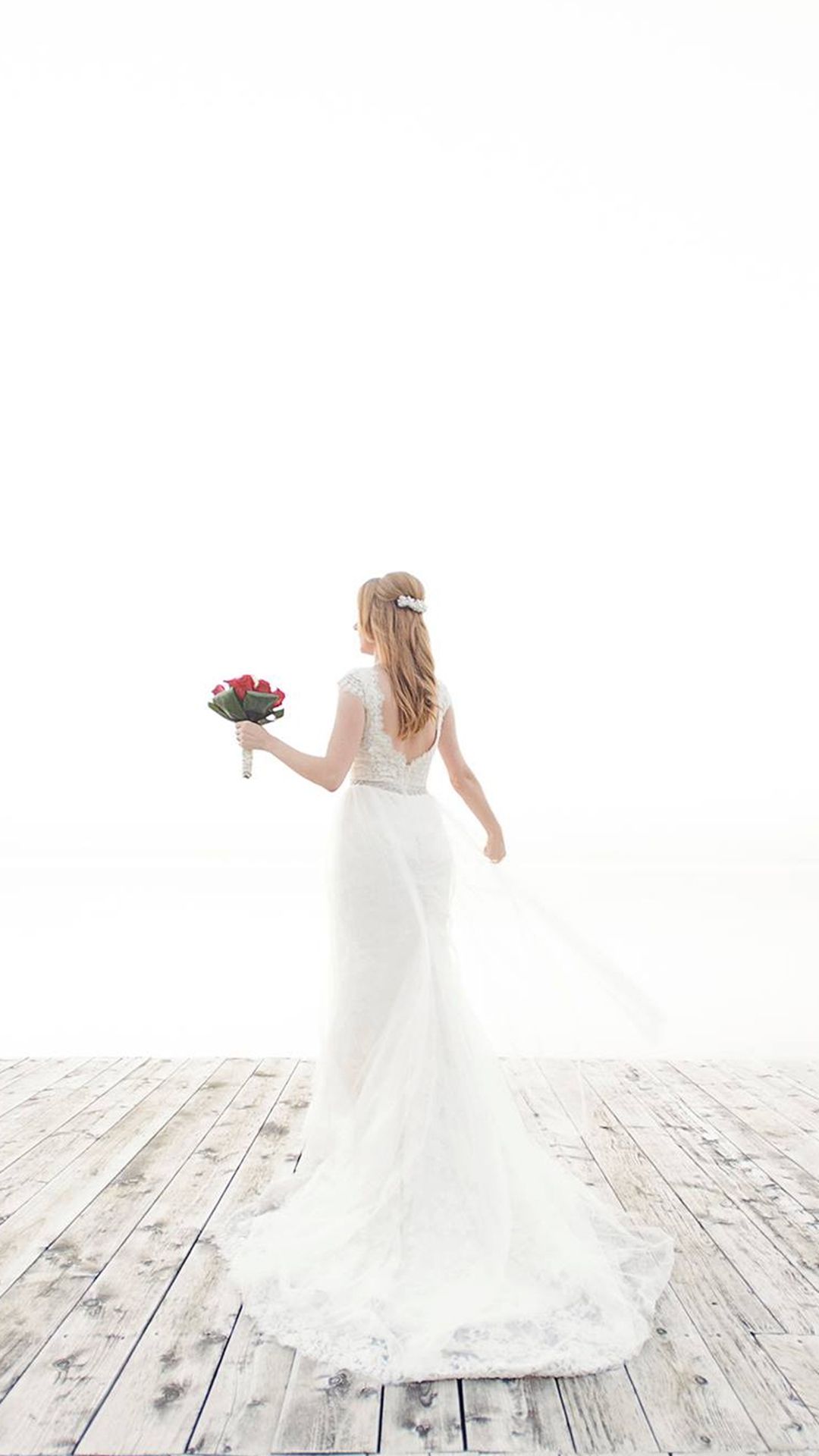 Beautiful Wedding Dress Photography iPhone 8 Wallpaper Free Download
