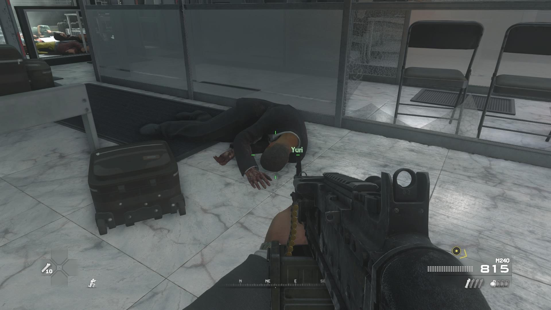 During the no russian mission in the modern warfare 2 campaign