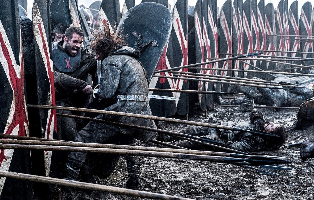 Wallpaper Game of Thrones, shield, warrior, spear, HBO, 6 season
