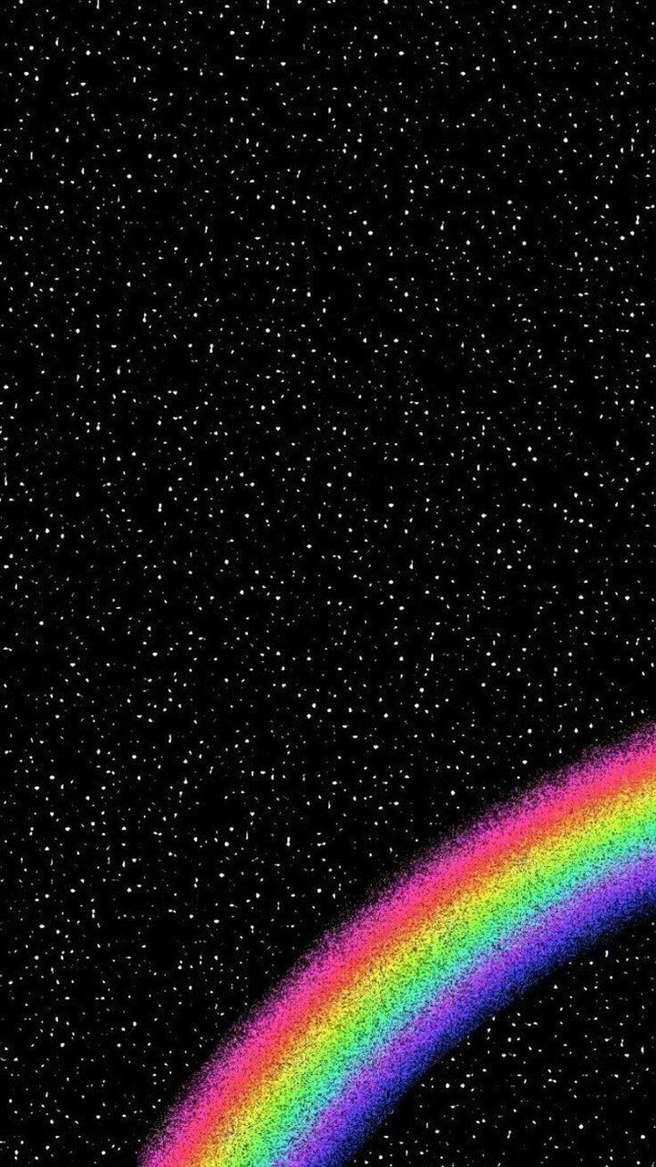 Rainbow Wallpaper Black