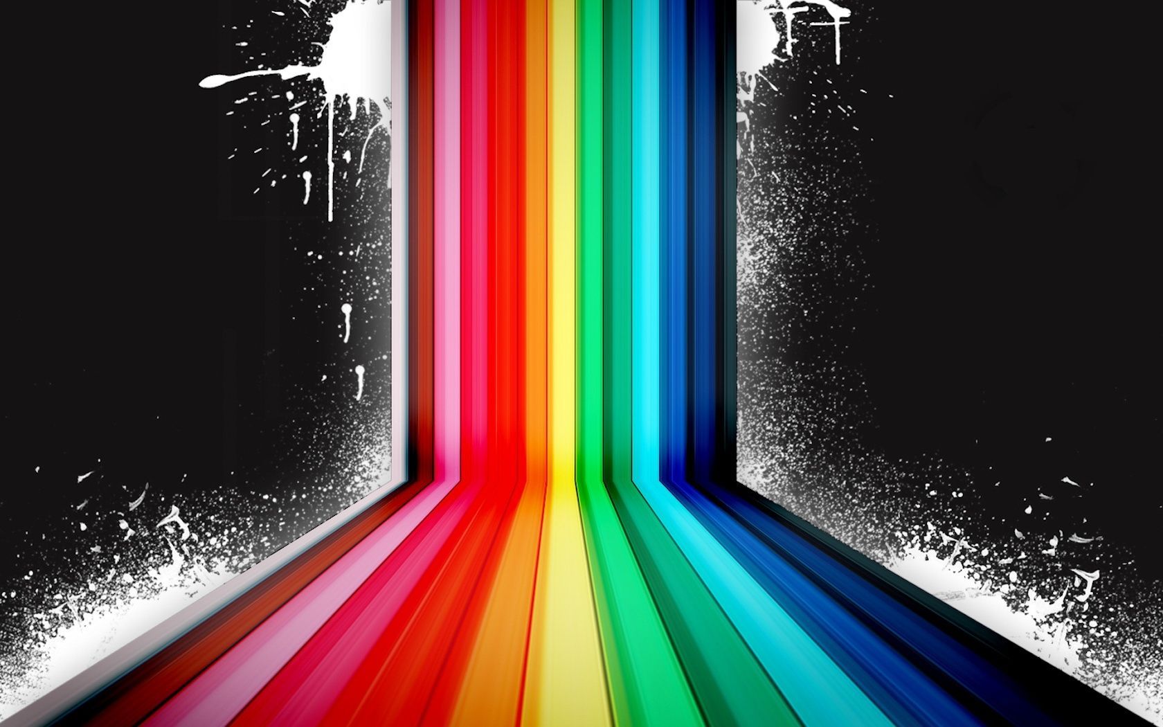 Black Rainbow Wallpaper. Rainbow wallpaper, Abstract, Colorful