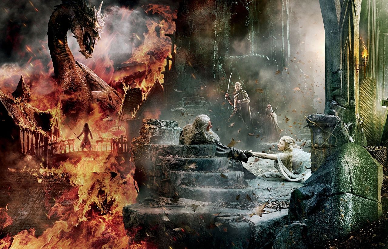 image The Hobbit Magic dragon Fantasy Movies Battles