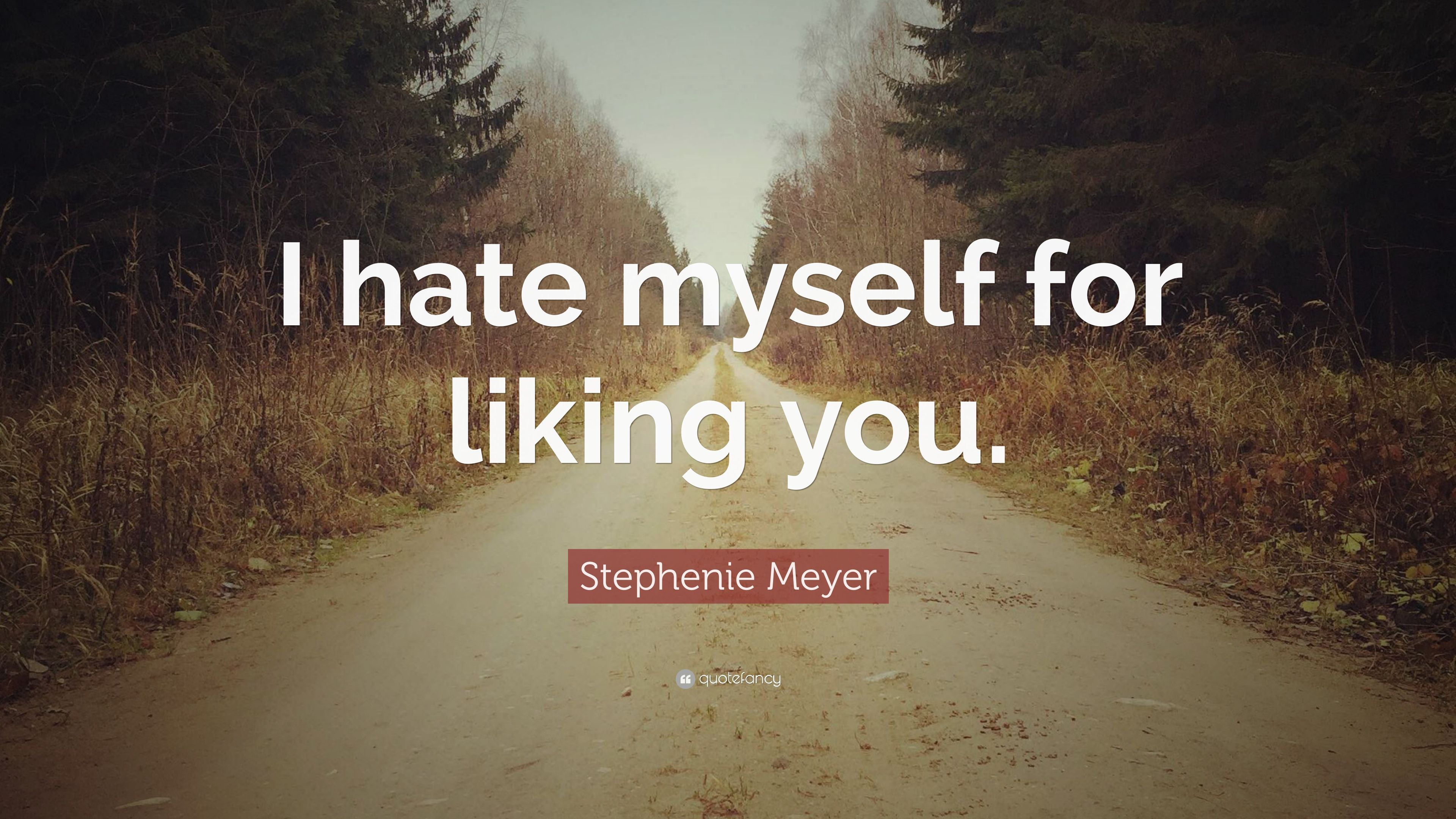 Stephenie Meyer Quote: “I hate myself for liking you.” 11