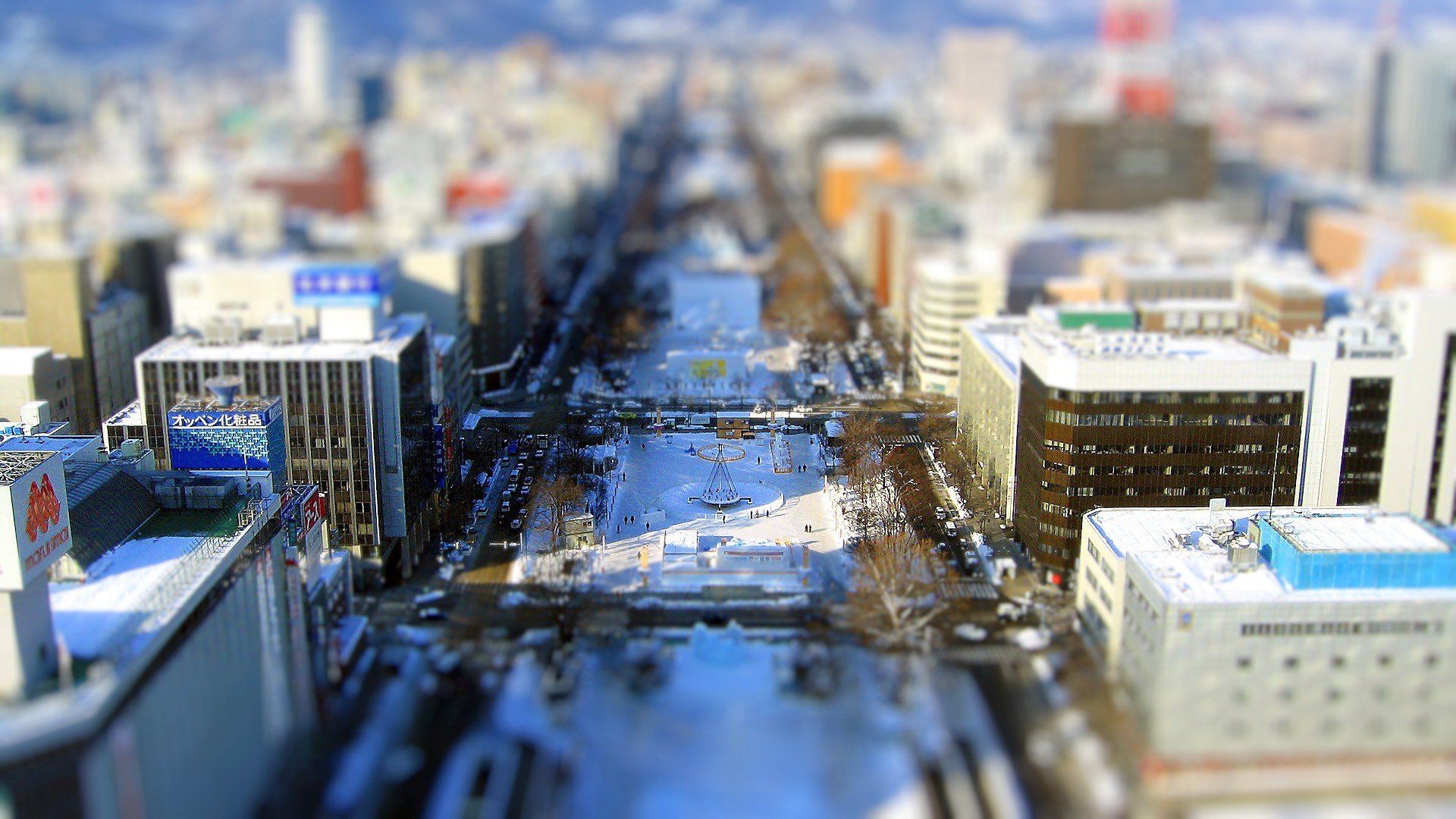 tilt shift, Cityscape, Sapporo, Japan HD Wallpaper / Desktop and Mobile Image & Photo
