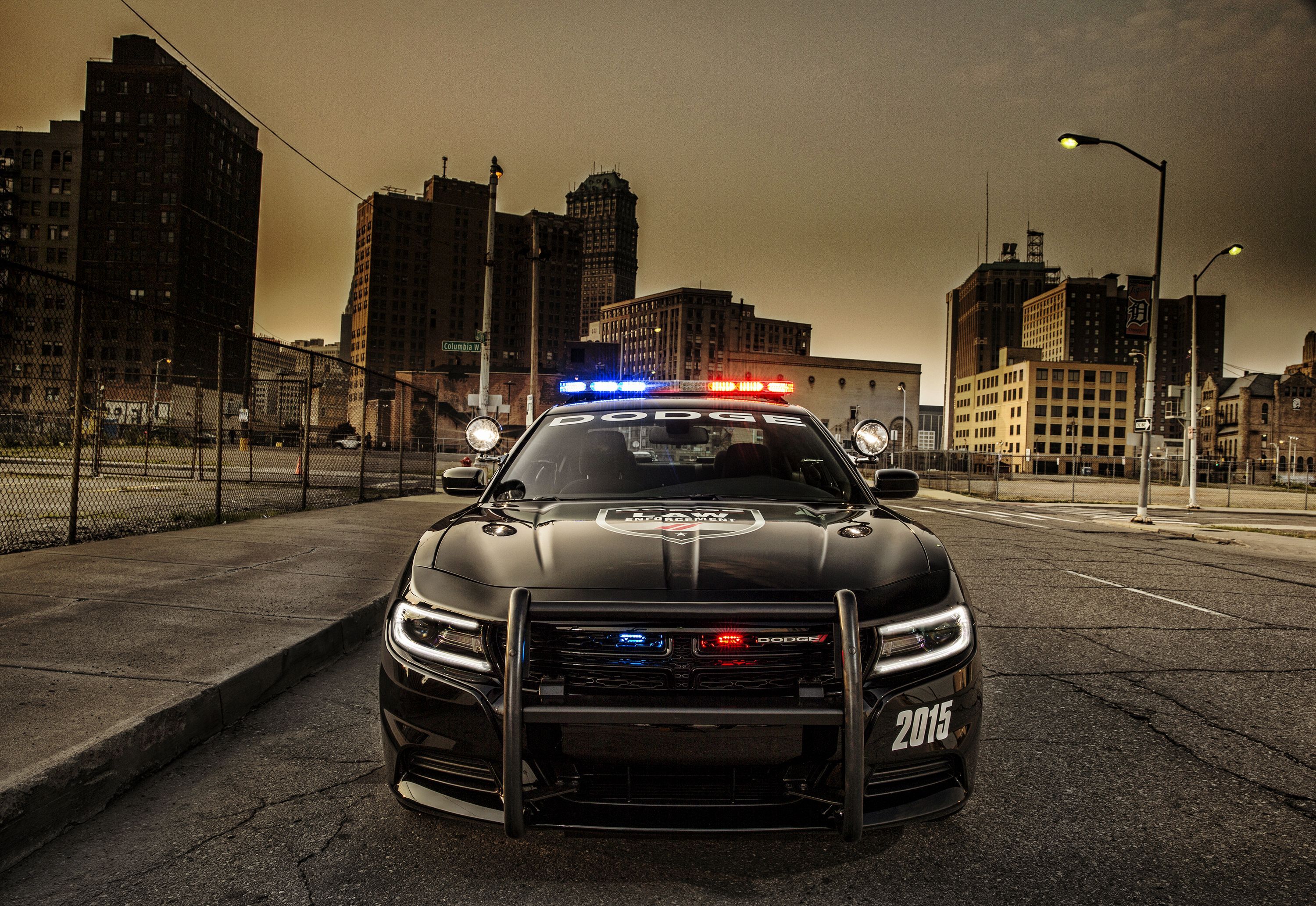 Picture Dodge Police 2015 Charger Pursuit Black Cars 3000x2065