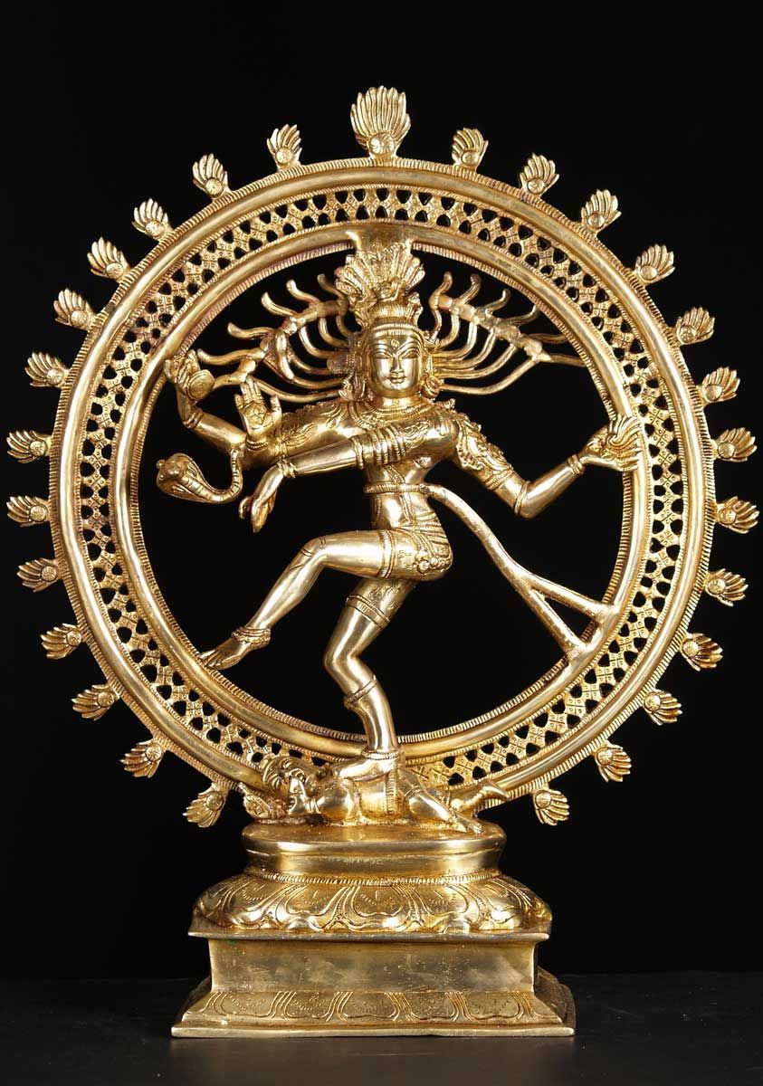 View the Golden Brass Nataraja Statue 22. Shiva, Nataraja
