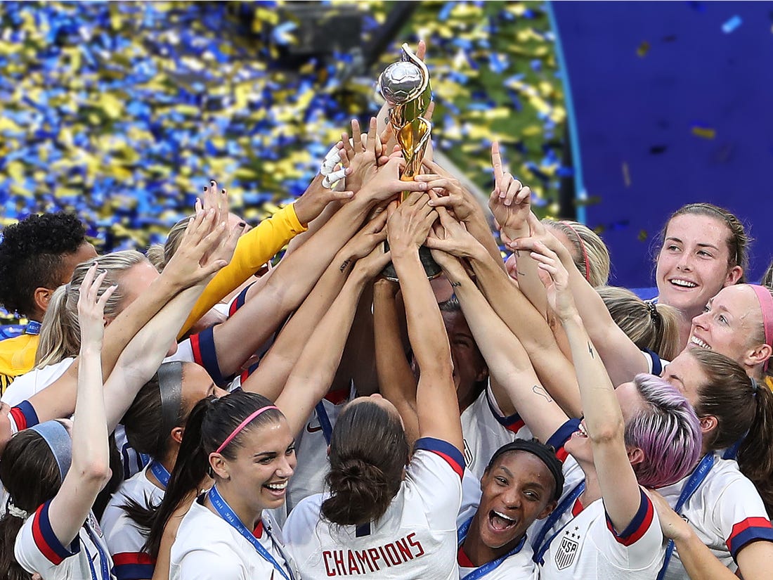 Picture of the US Women's National Soccer Team during the World