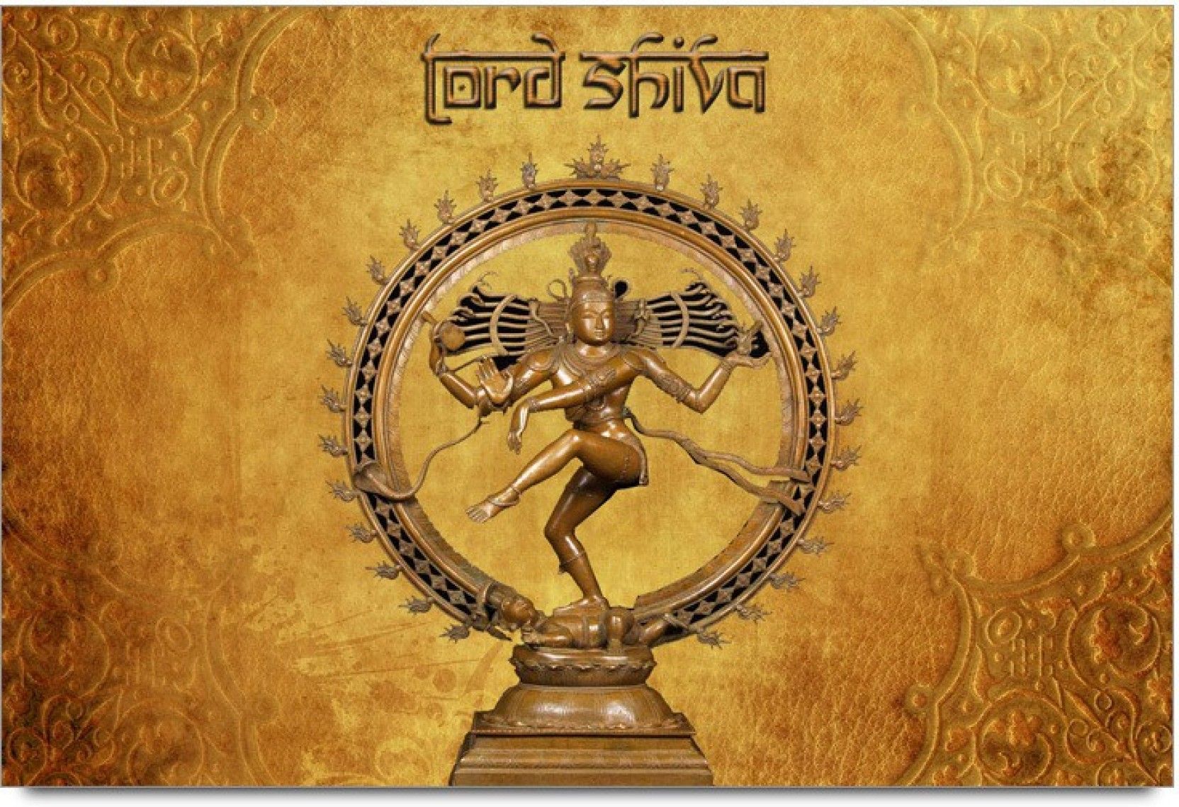 Lord Shiva Nataraja Statue Design Laminated Poster