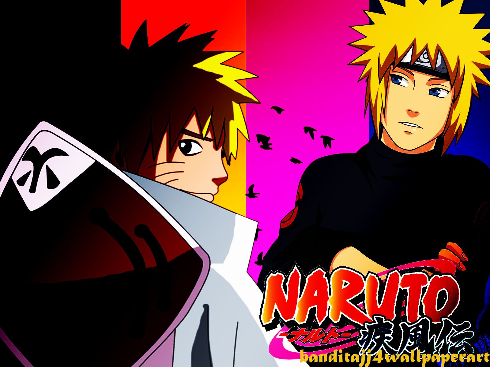 Free download Naruto And 4th Hokage in Silouette