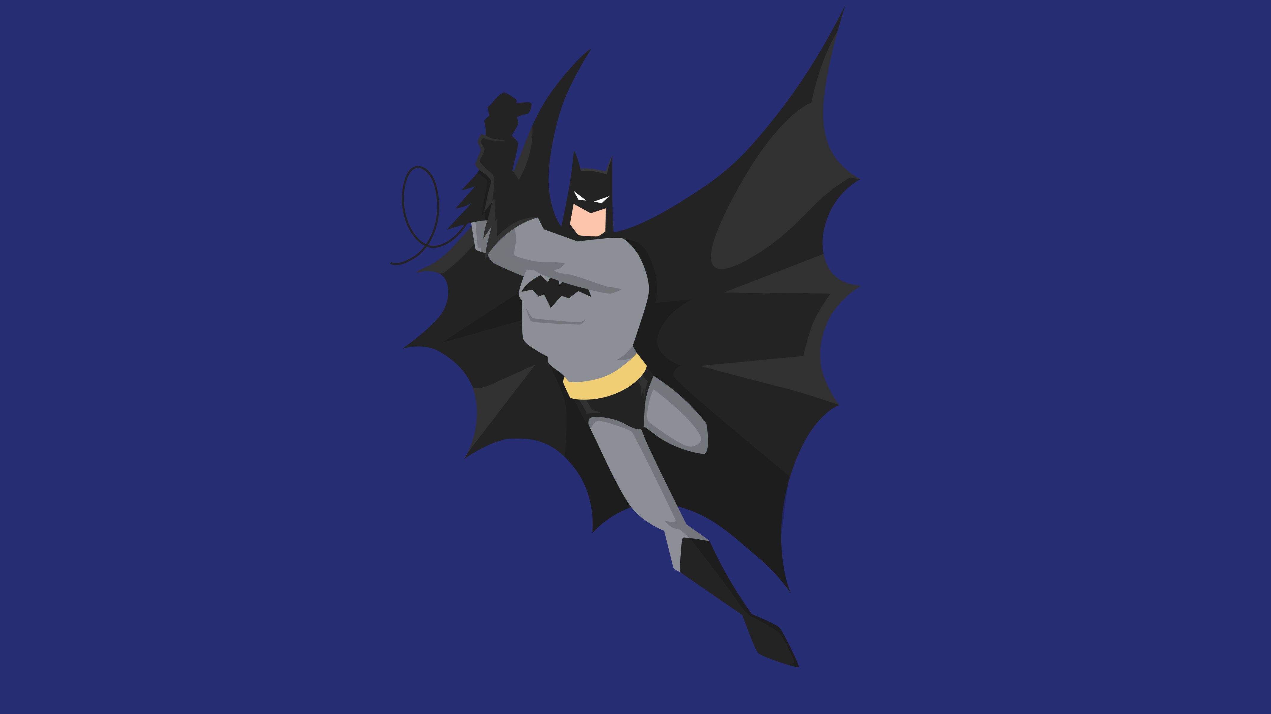 #Batman, K, #Minimal, #Blue background HD Wallpaper