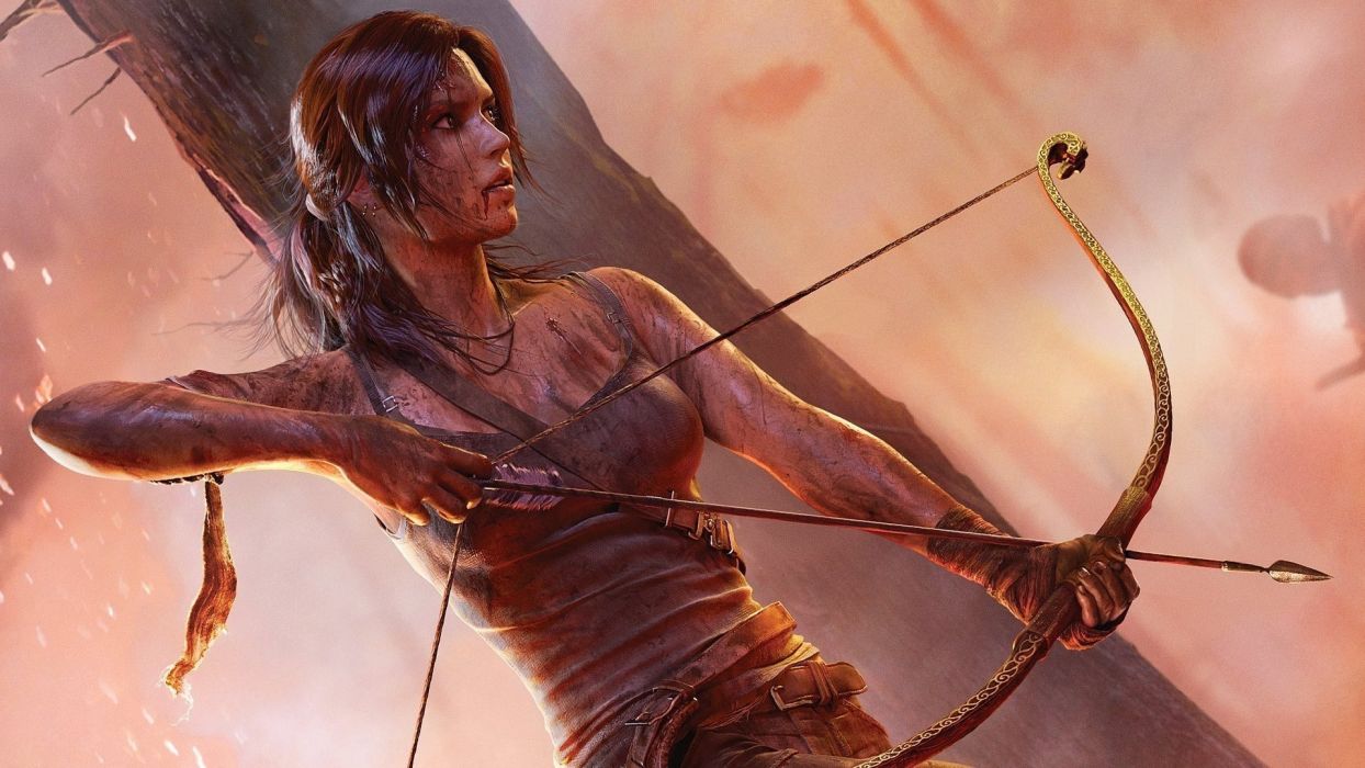 Game girl warrior long hair arrow bow wallpaperx1080