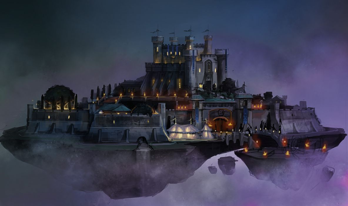 RUNESCAPE fantasy adventure city island castle wallpaper