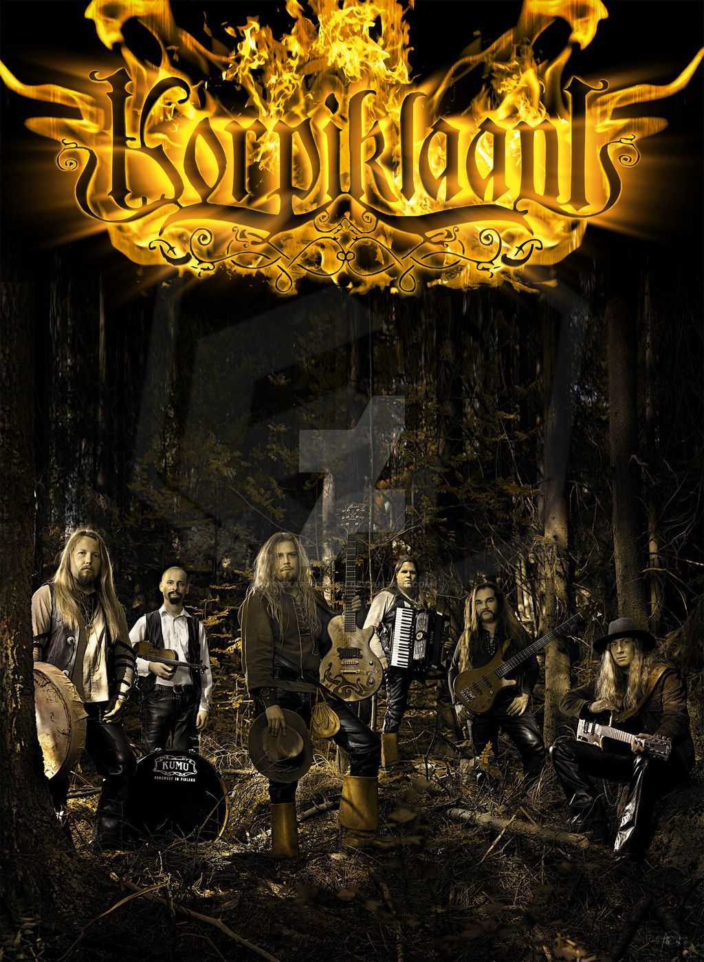 Korpiklaani Wallscroll. Viking metal, Metal bands, Band posters