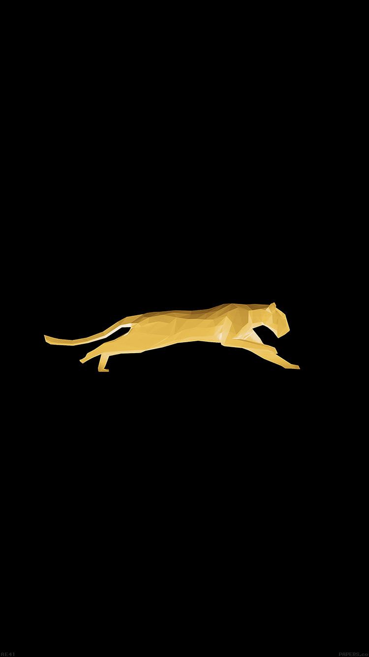 Running Puma Gold Illust Art Minimal