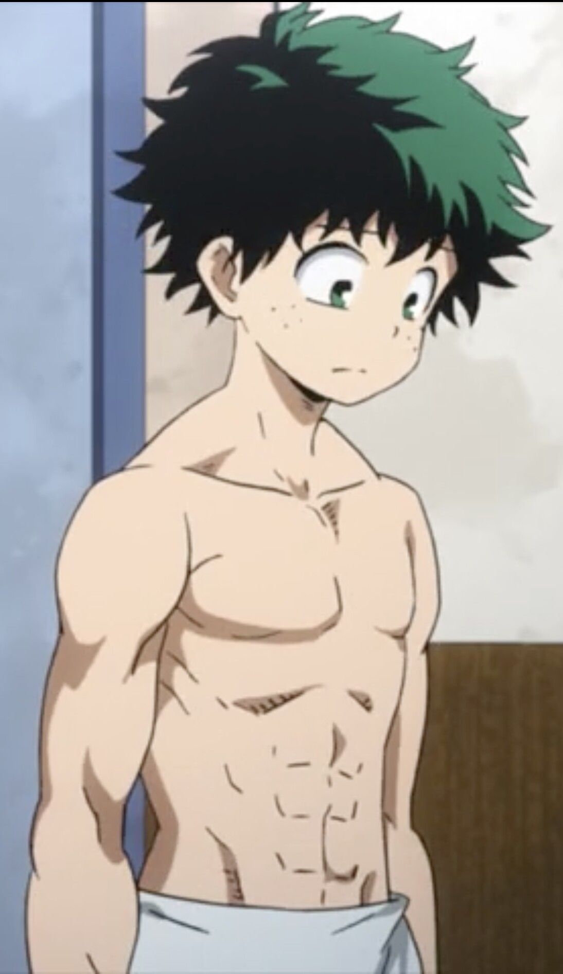 Izuku. Anime guys shirtless, Anime guy