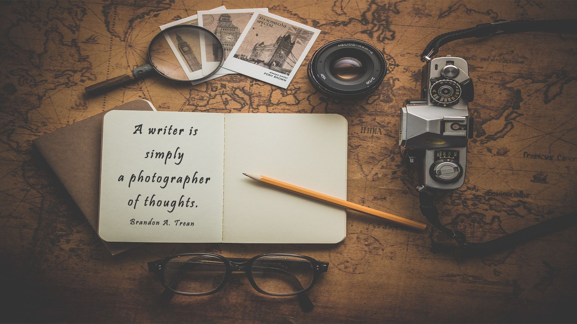 Motivational wallpaper about writing the Blog
