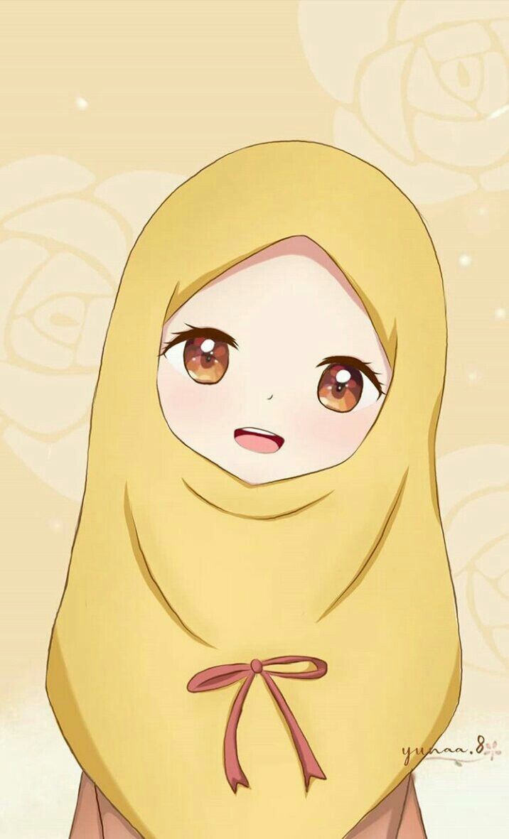 anime muslim girl wallpaper. Kartun, Ilustrasi karakter, Seni islamis