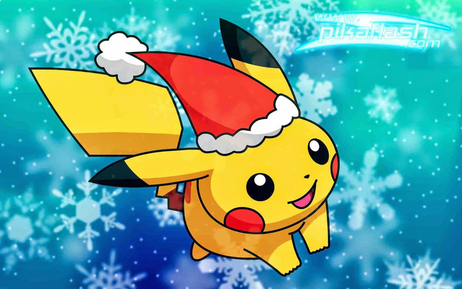 Pikachu With A Christmas Hat HD Wallpaper