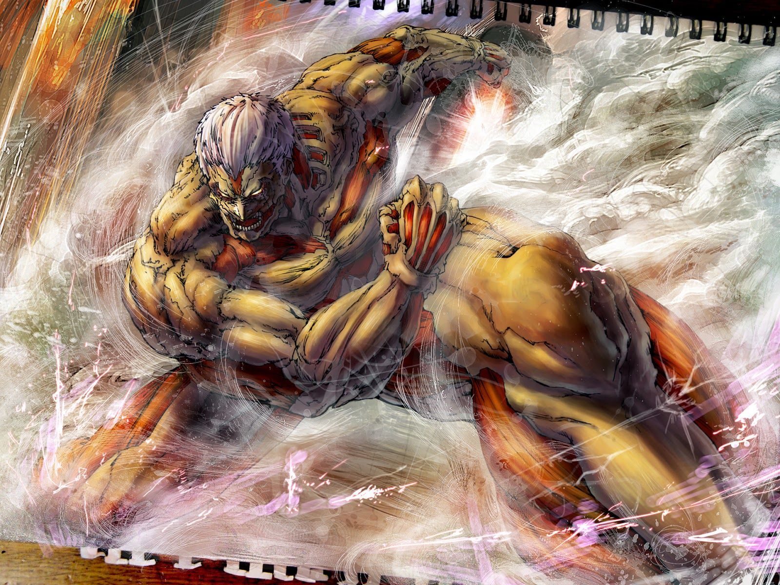 Attack On Titan  Levi Ackerman Vs Beast Titan 4K wallpaper download
