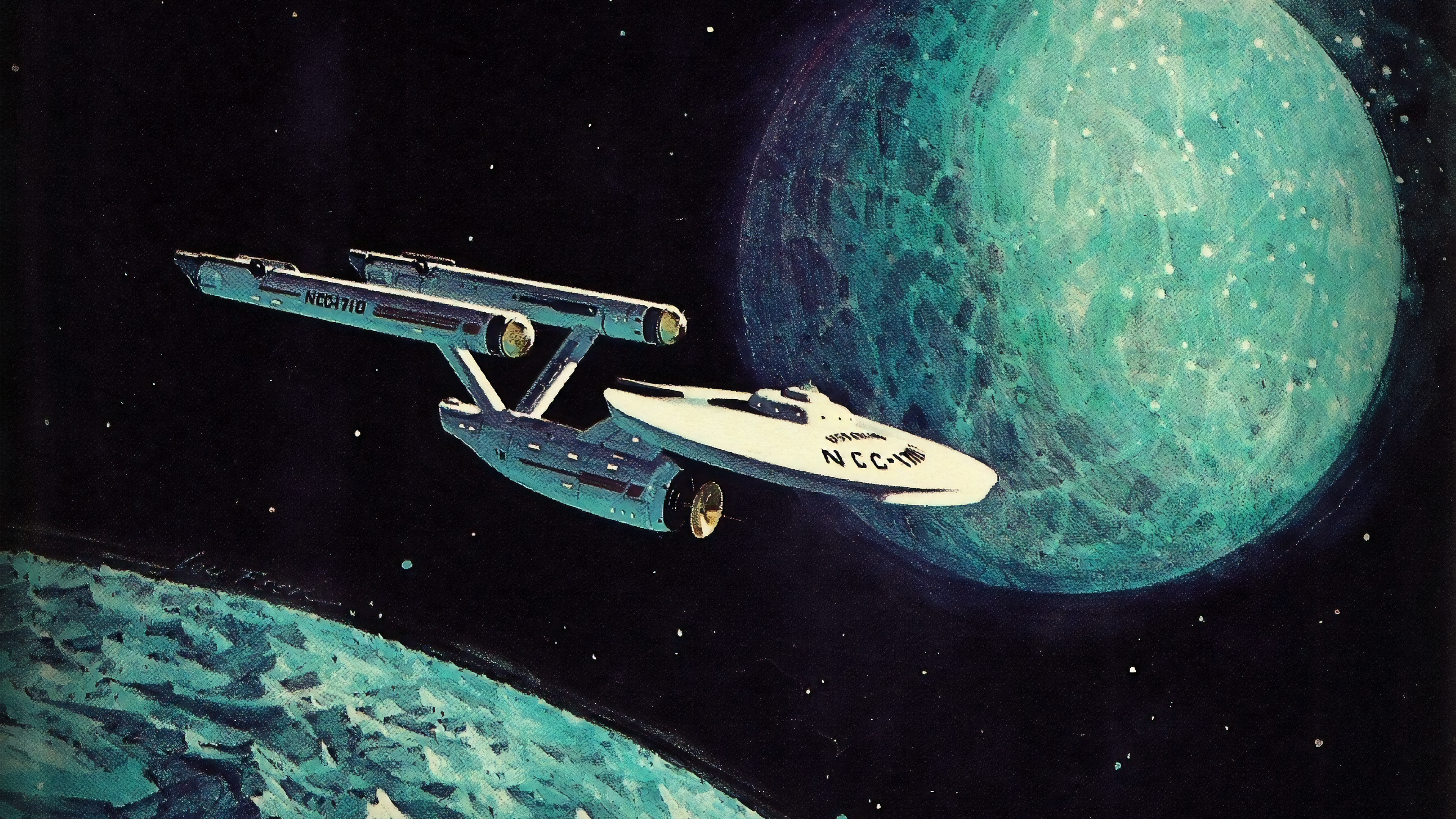 Star Trek 4 Cover by Lou Feck (1971) [3840x2160]