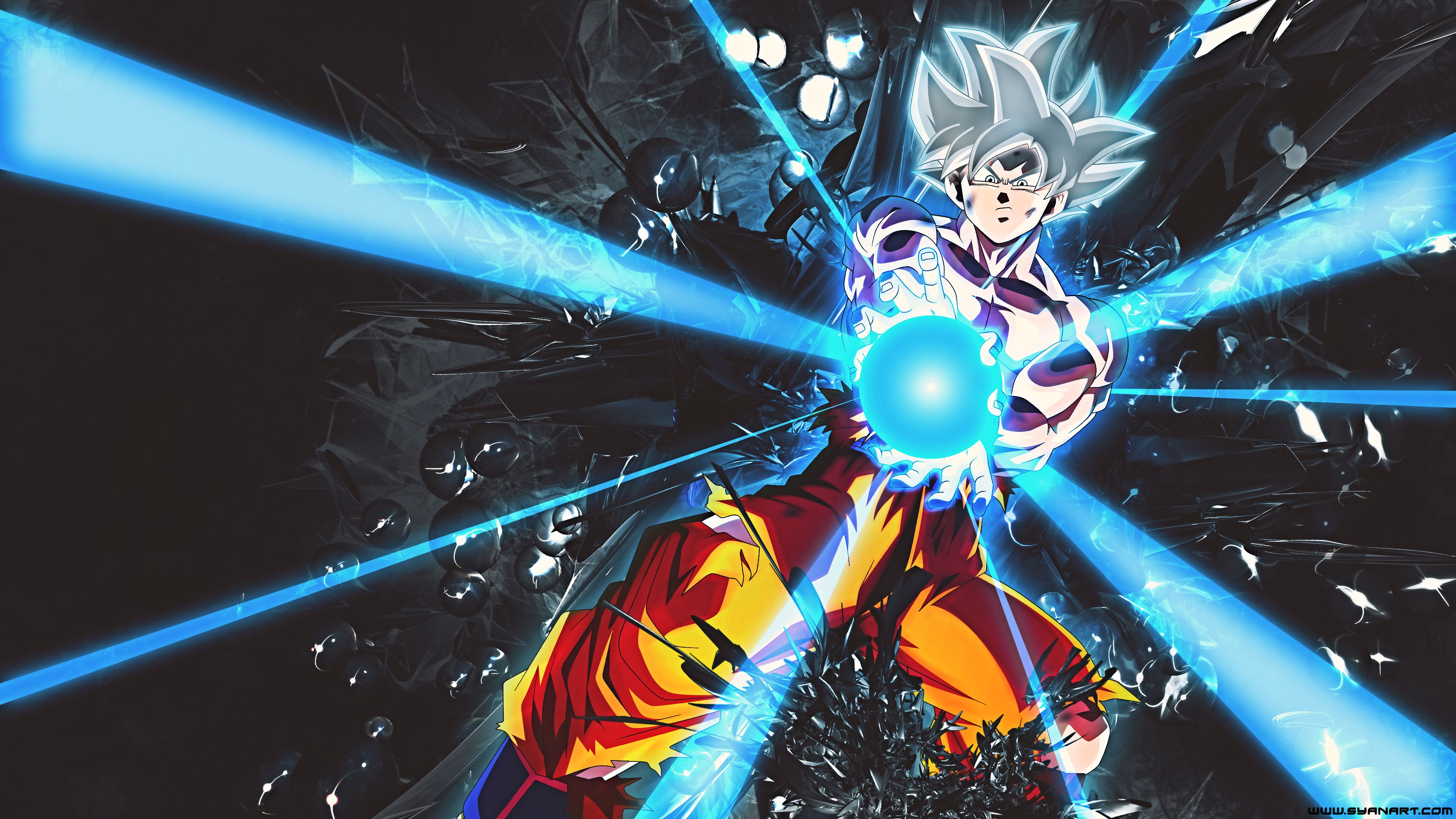 Goku Ultra Instinct White 4K Wallpaper SyanArt Station
