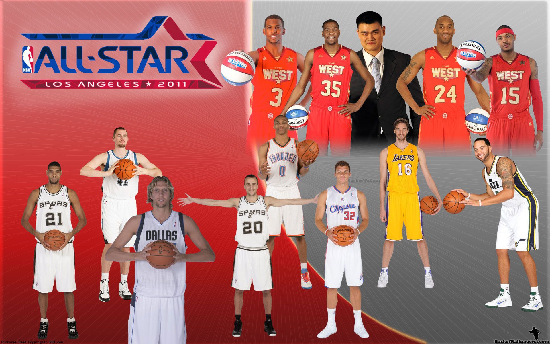 Nba All Star 2011 Western Conference Team Widescreen Photo