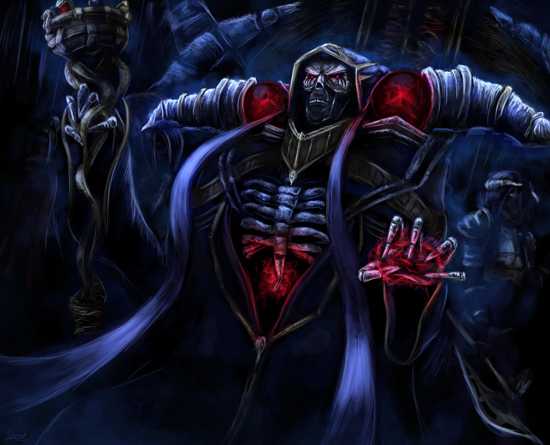 Anime, Overlord, Ainz Ooal Gown, HD wallpaper