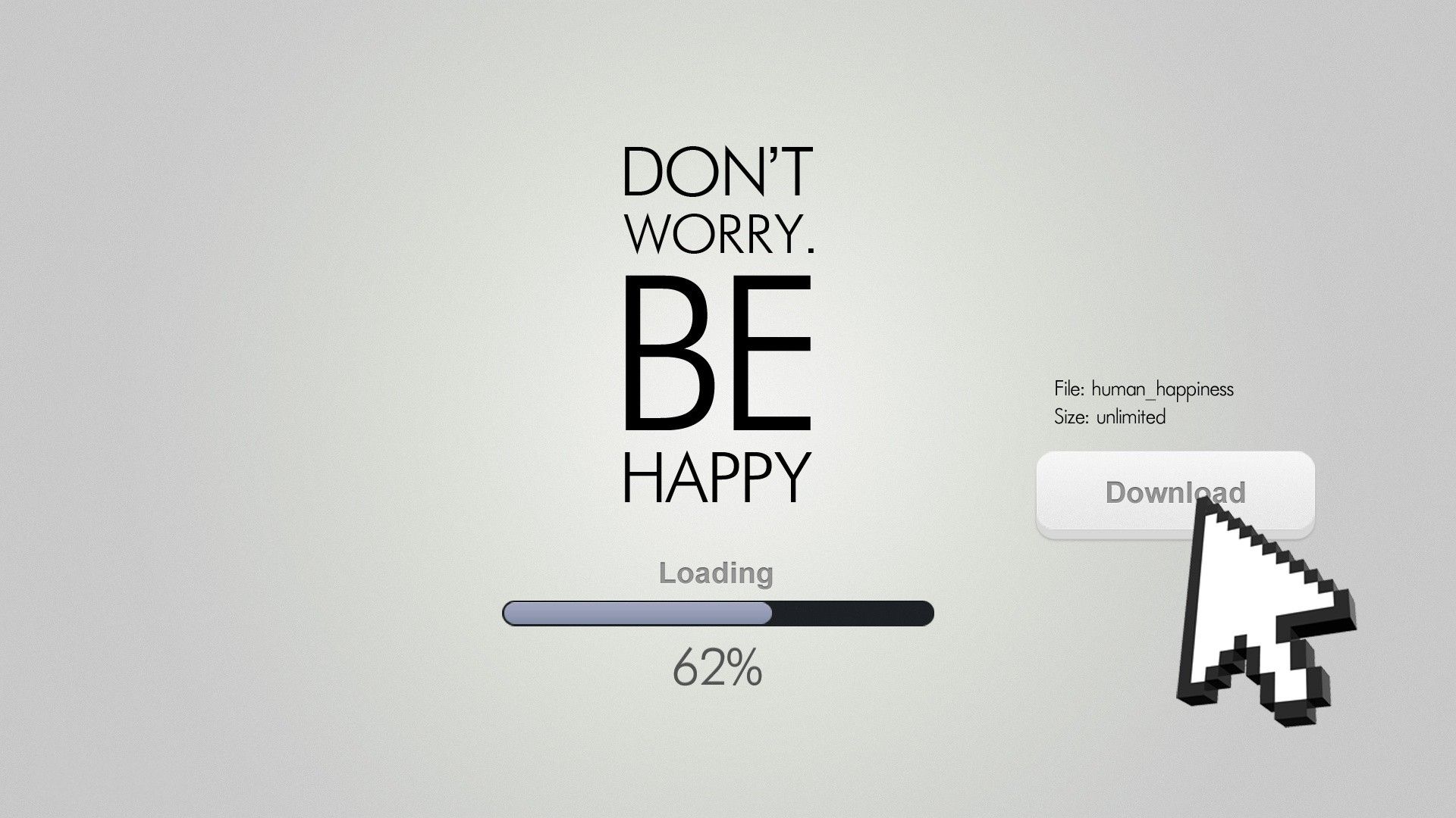 Don't Worry Be Happy Quote desktop PC and Mac wallpaper