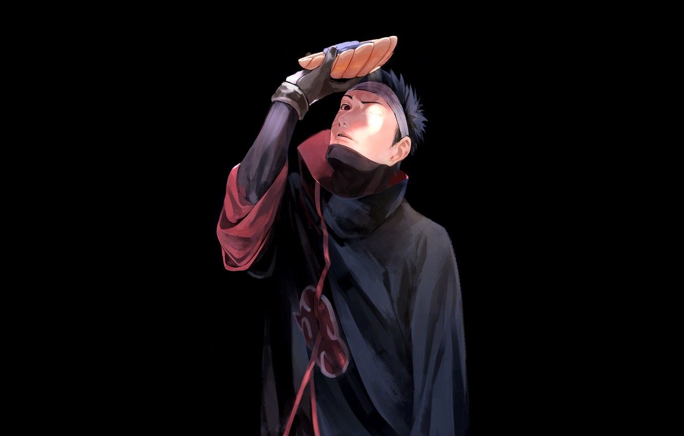 Wallpaper mask, cloak, Naruto, Naruto, Cape, Obito Uchiha image
