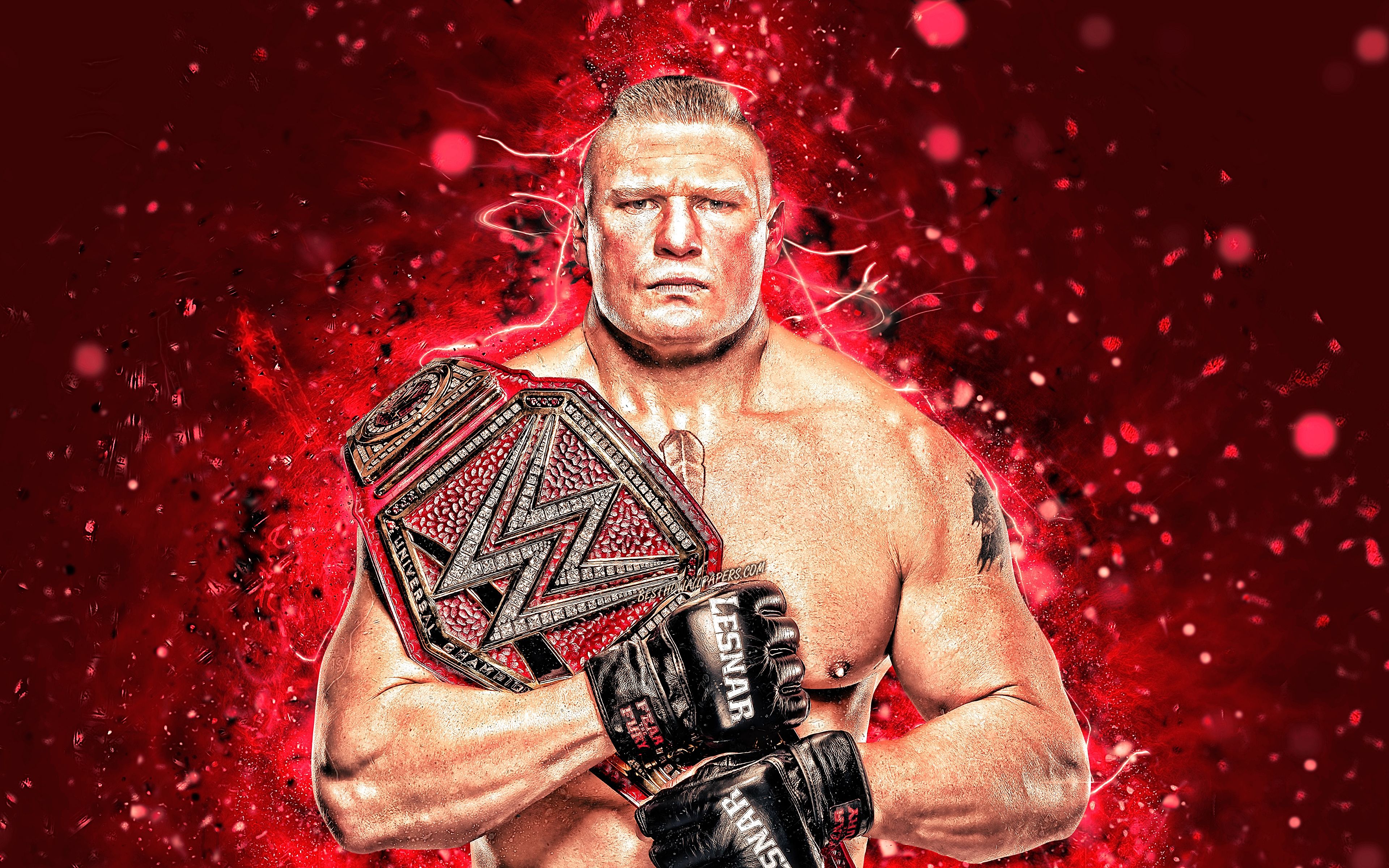 Download wallpaper Brock Lesnar, 4k, american wrestlers, WWE