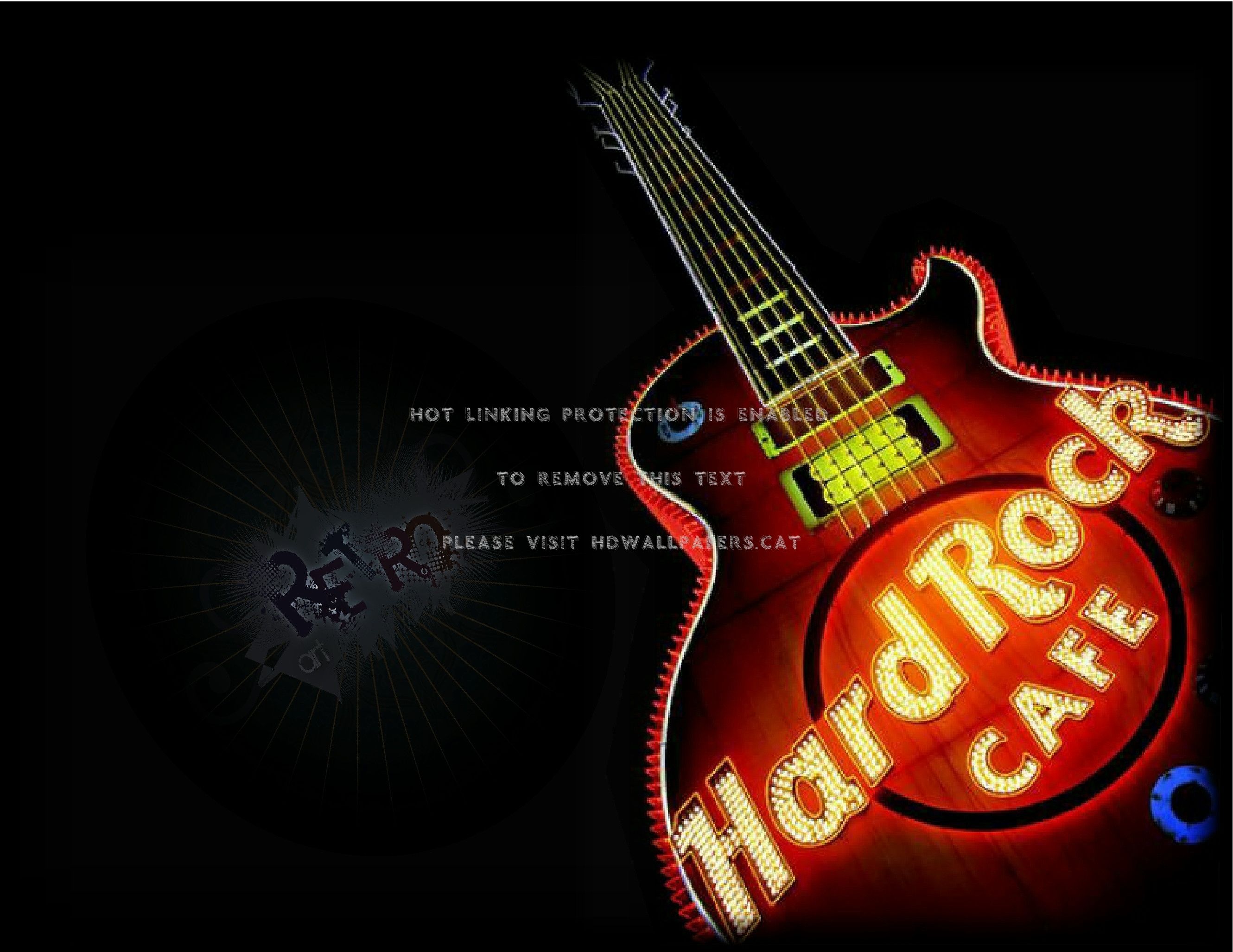 hard rock cafe guitar neon architecture