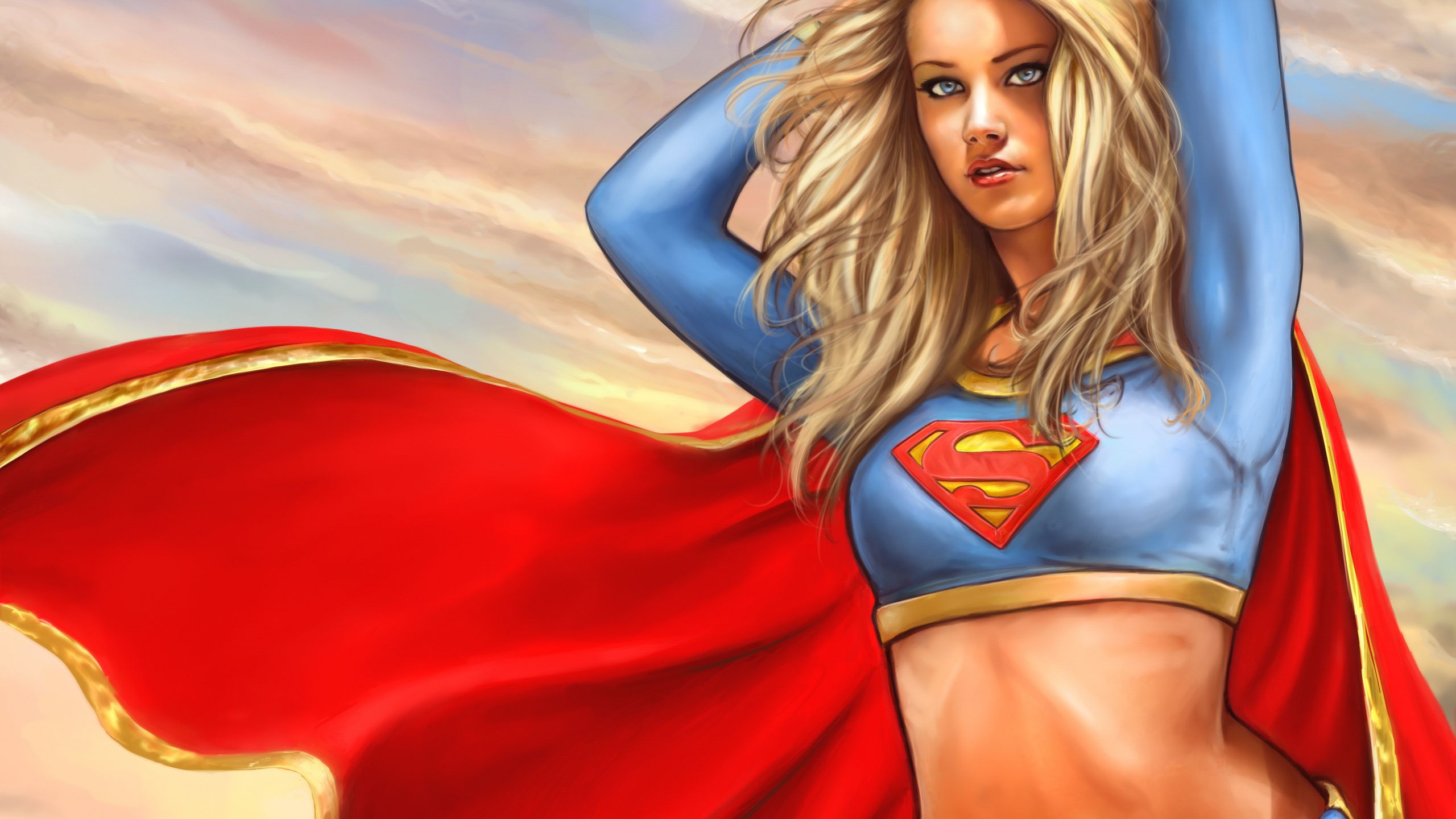 superhero, view, art, girl, dc comics, supergirl, marvel desktop wallpaper 21782