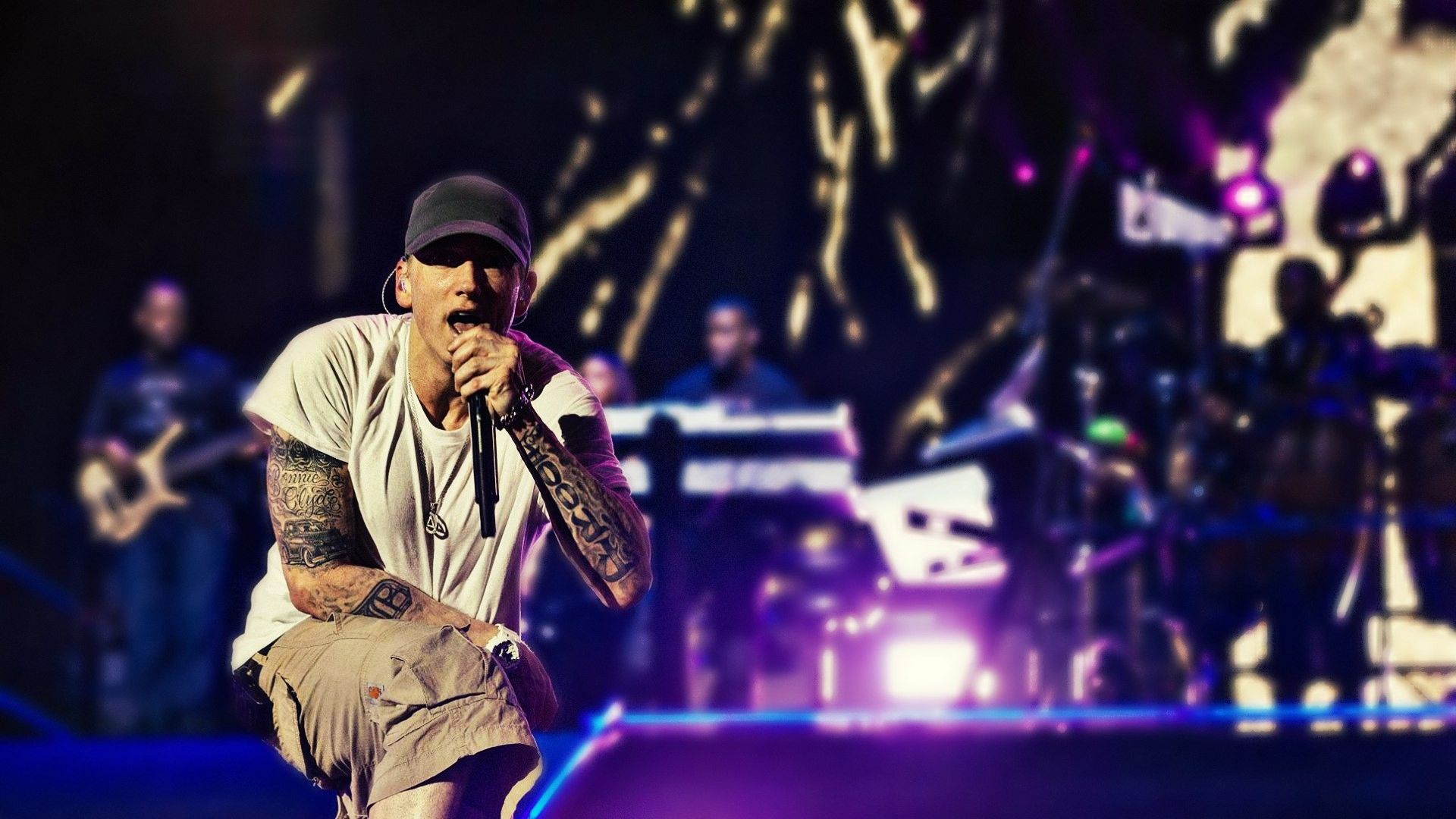 Eminem On Stage, HD Music, 4k Wallpaper, Image, Background, Photo and Picture