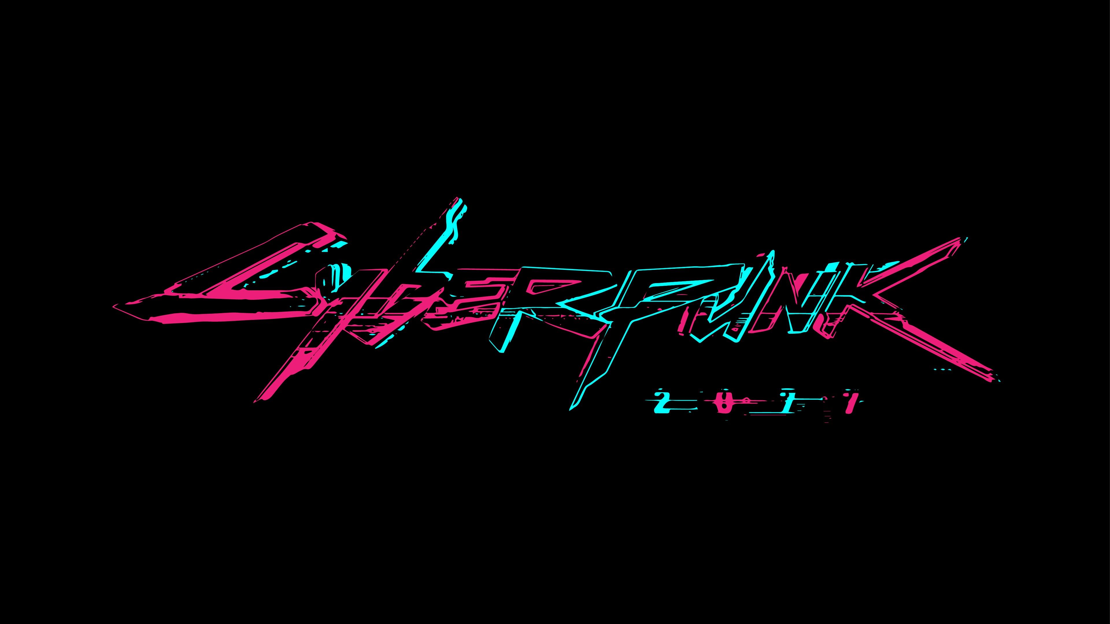 Cyberpunk 2077 Neon Logo 4K Wallpaper