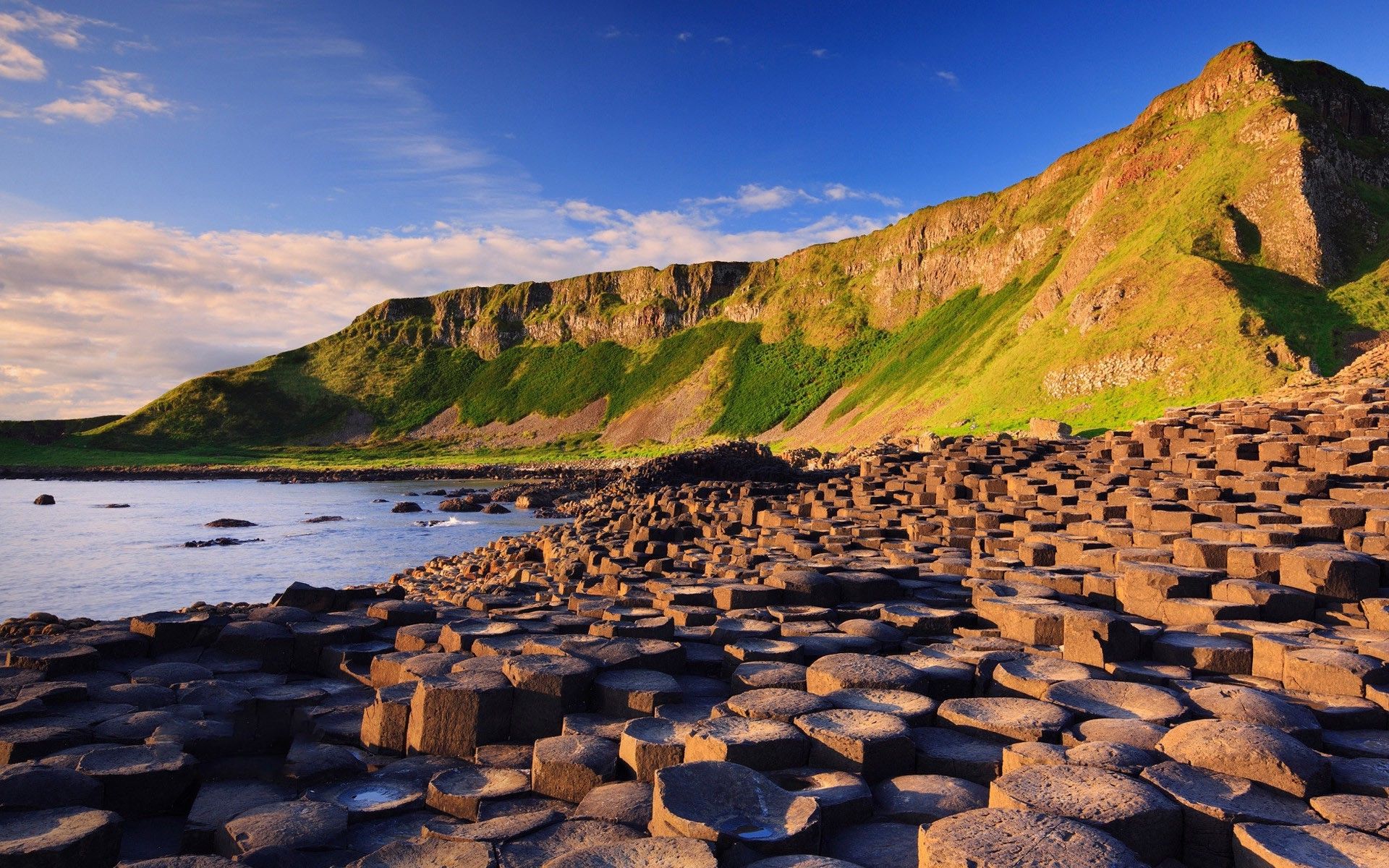 nature, Landscape, Water, Sea, Giants Causeway, Ireland, Stones