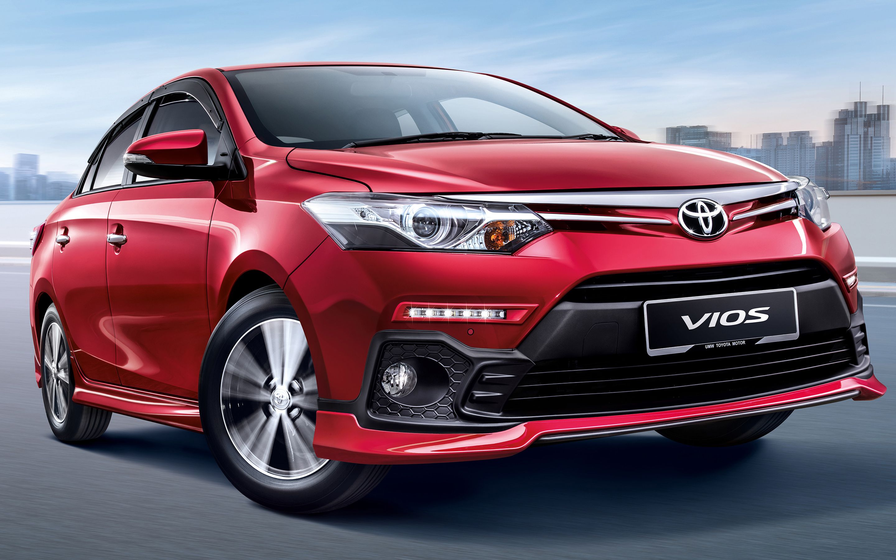 Download wallpaper Toyota Vios, 2018 cars, subcompact sedan, new